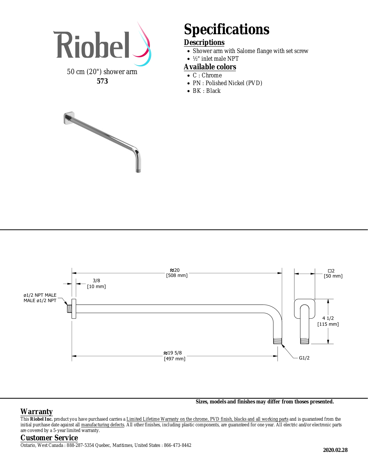 Riobel 573C Specifications - ManualMachine.com