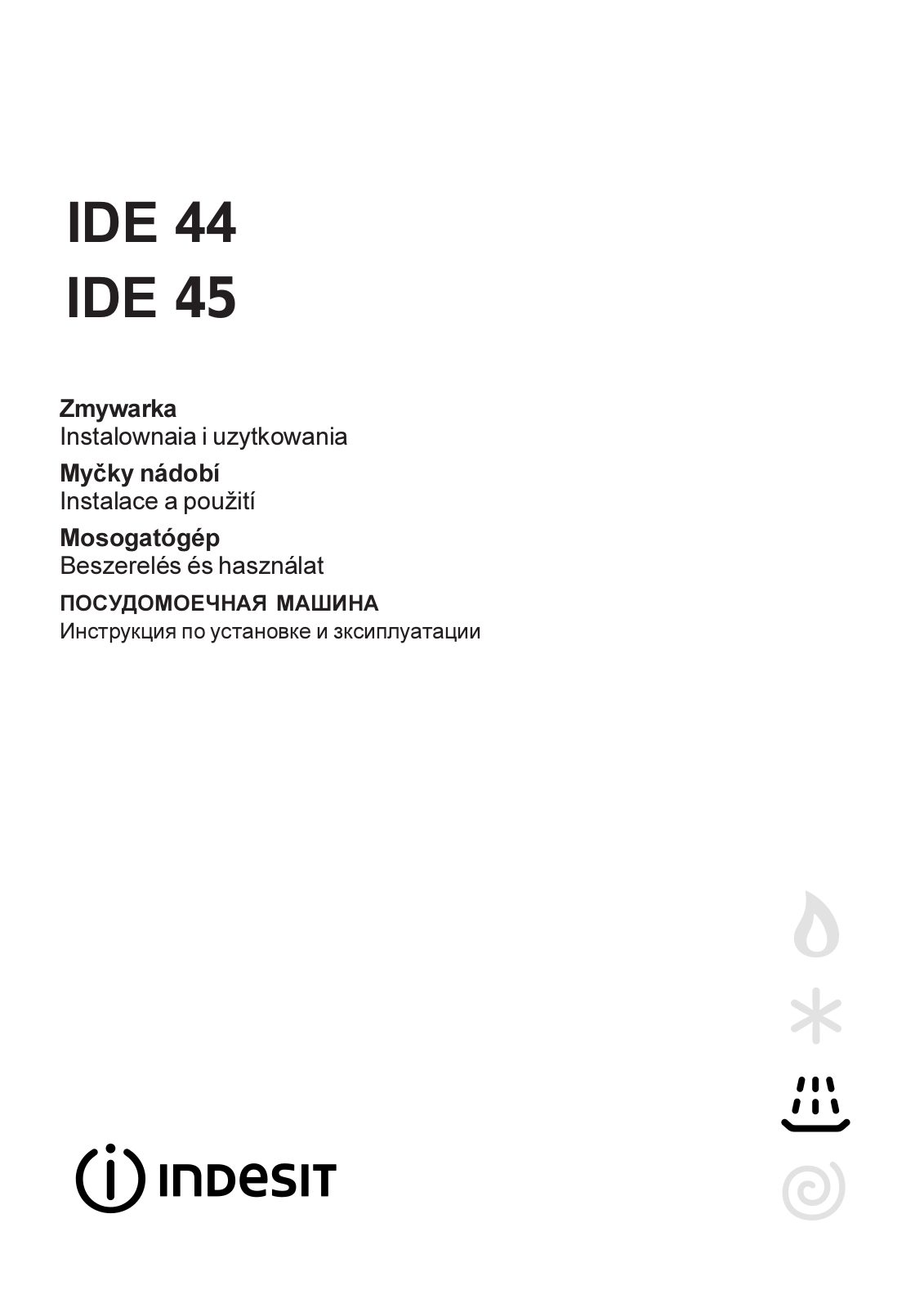 Indesit IDE 45 S EU User Manual