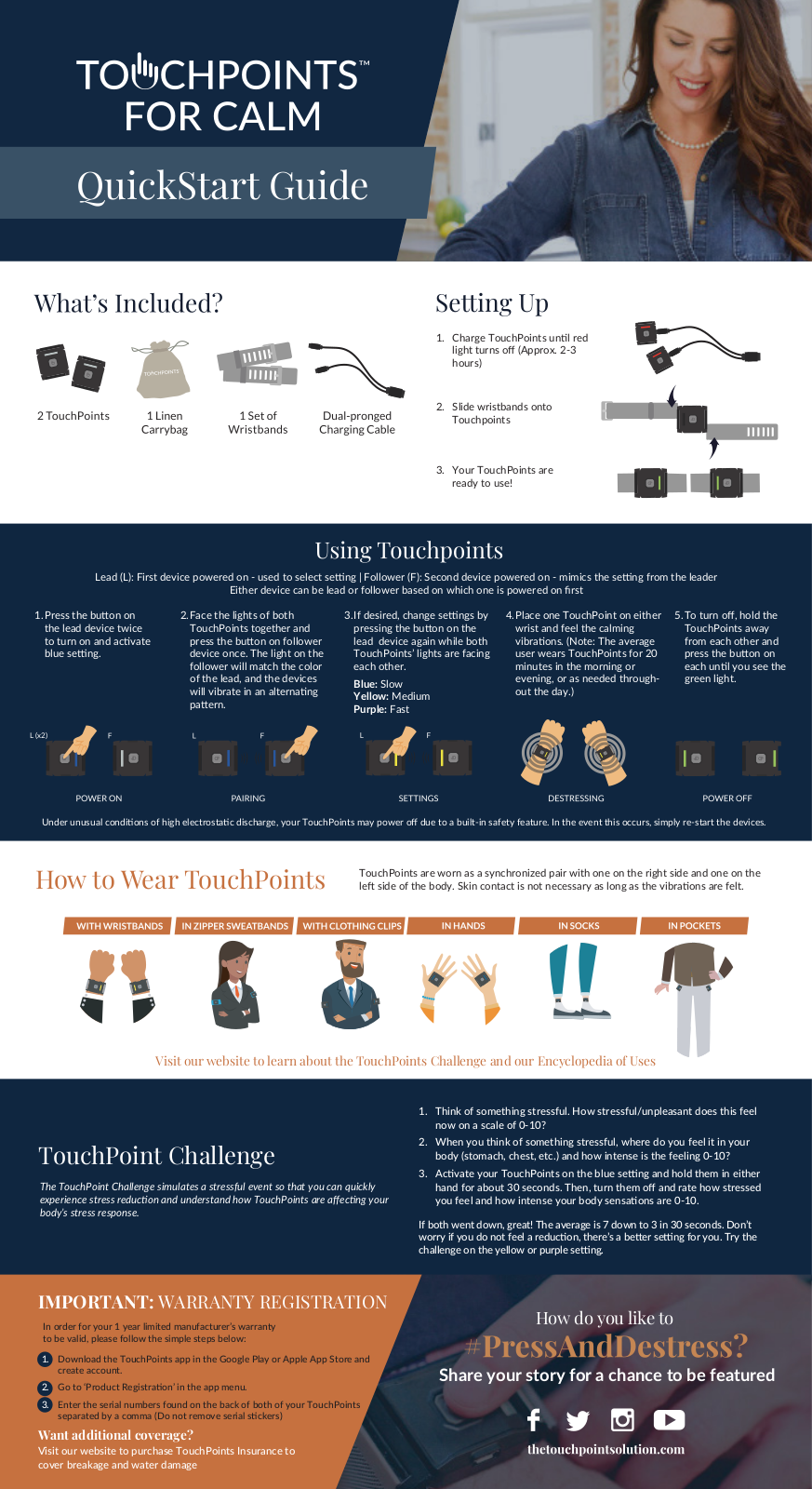 Sharper Image TouchPoints for Calm User Manual