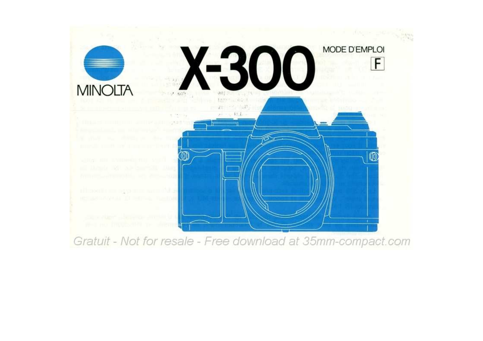 MINOLTA X-300-S User Manual