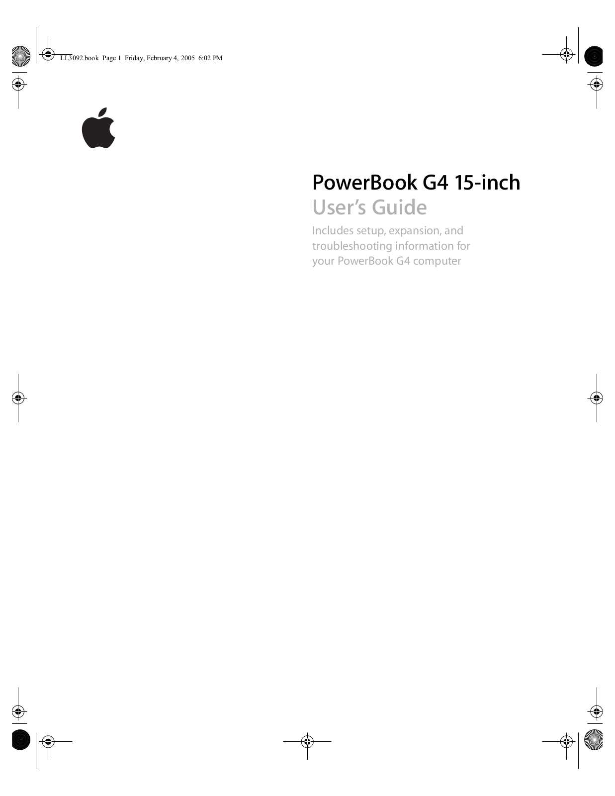 Apple G4 15-inch User Manual