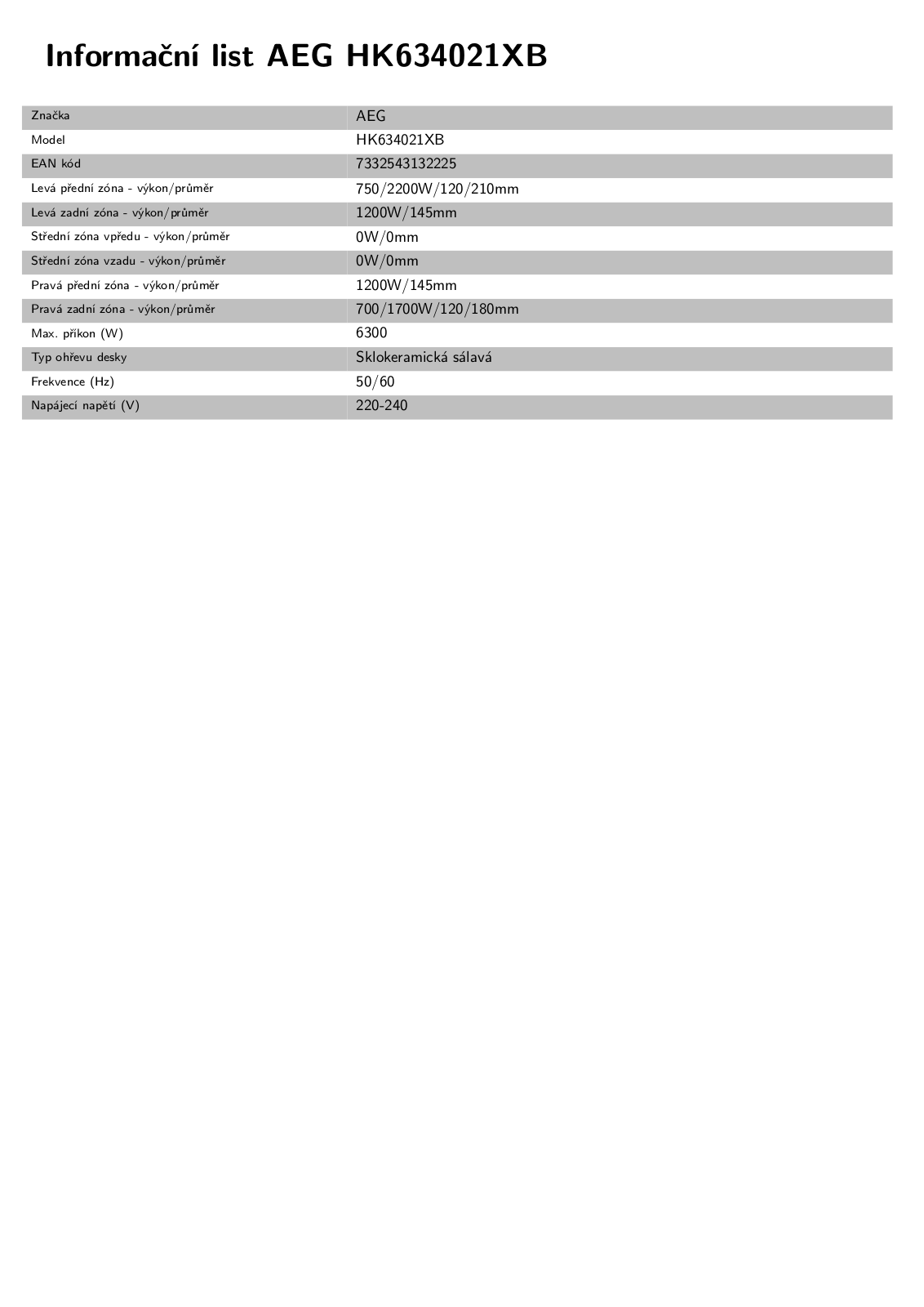 AEG HK634021XB User Manual