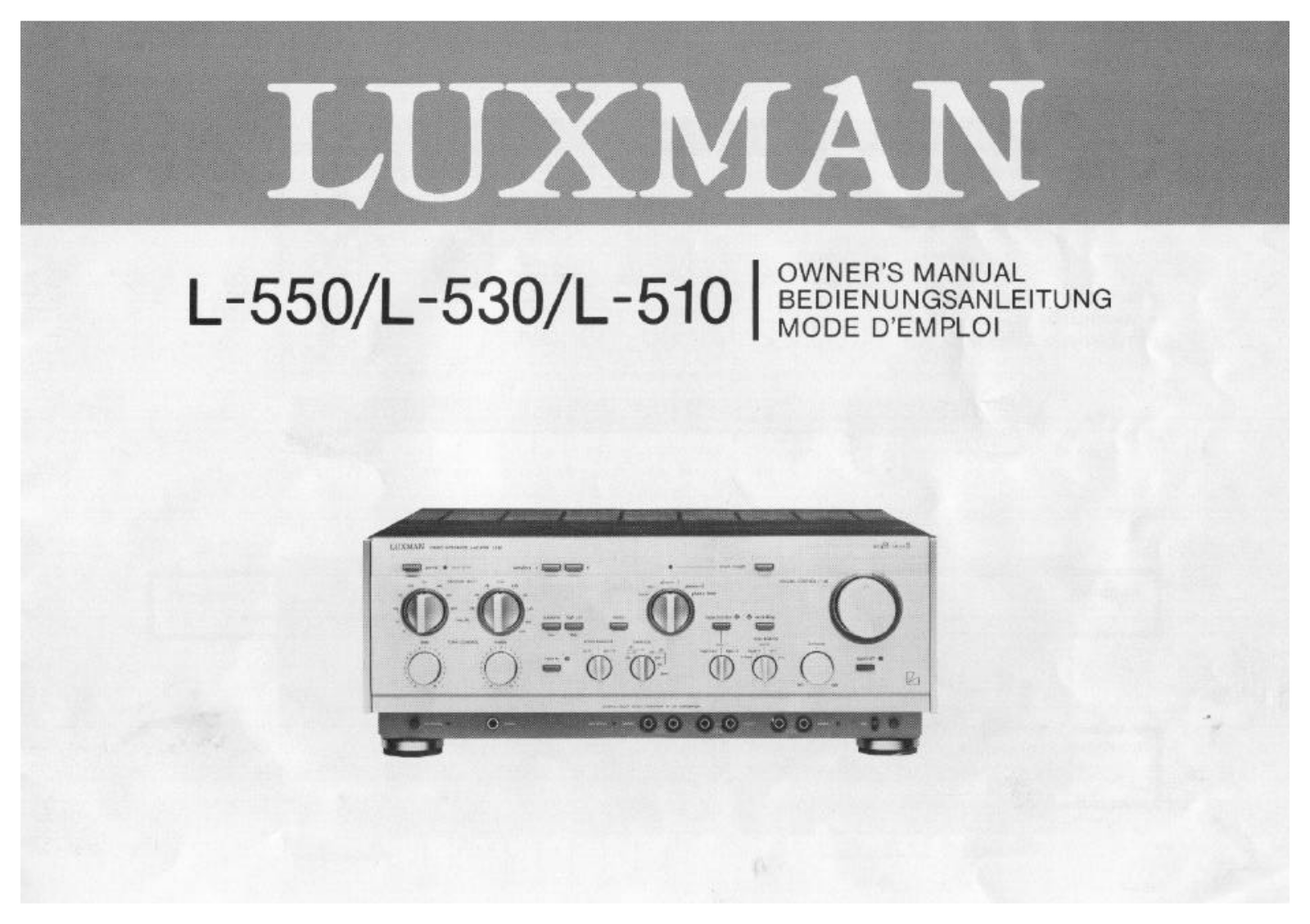 Luxman L-510 Owners manual
