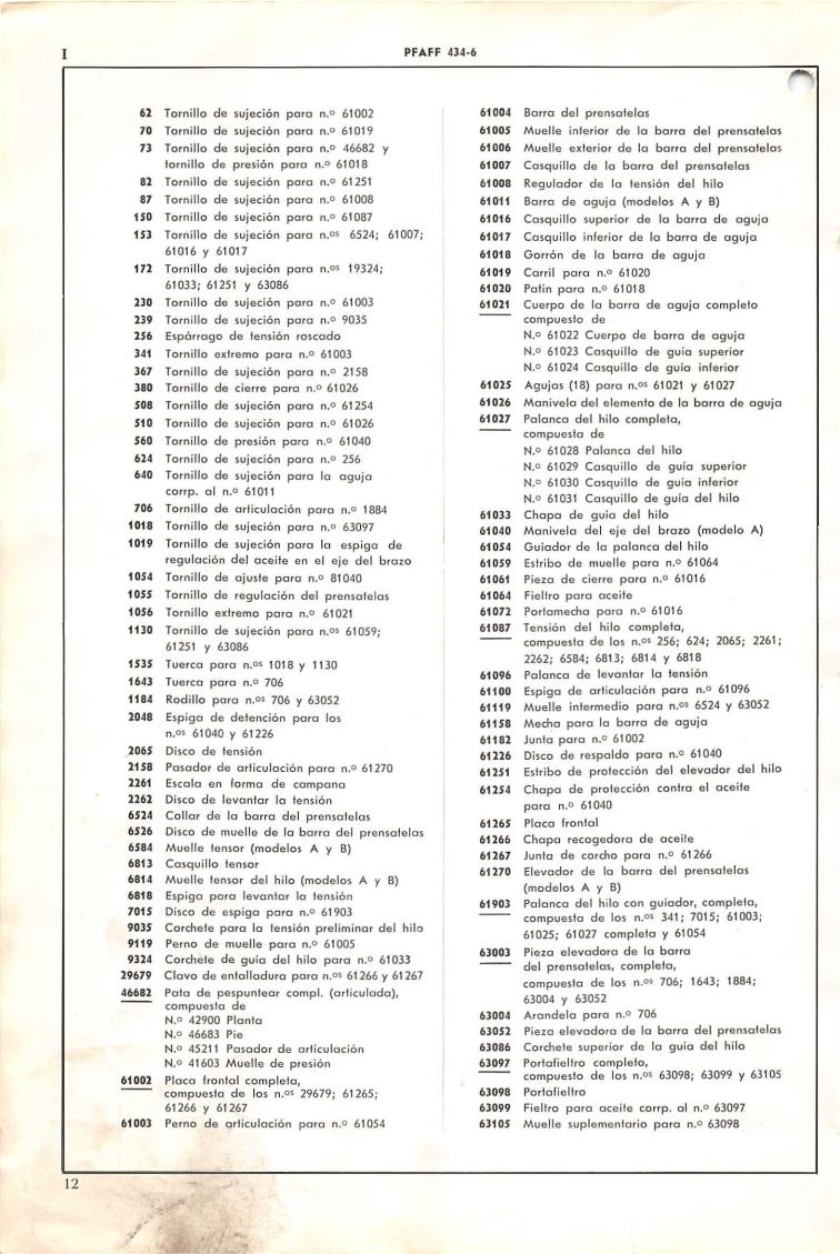 Pfaff 434-6, 434-4, 434-92 Manual