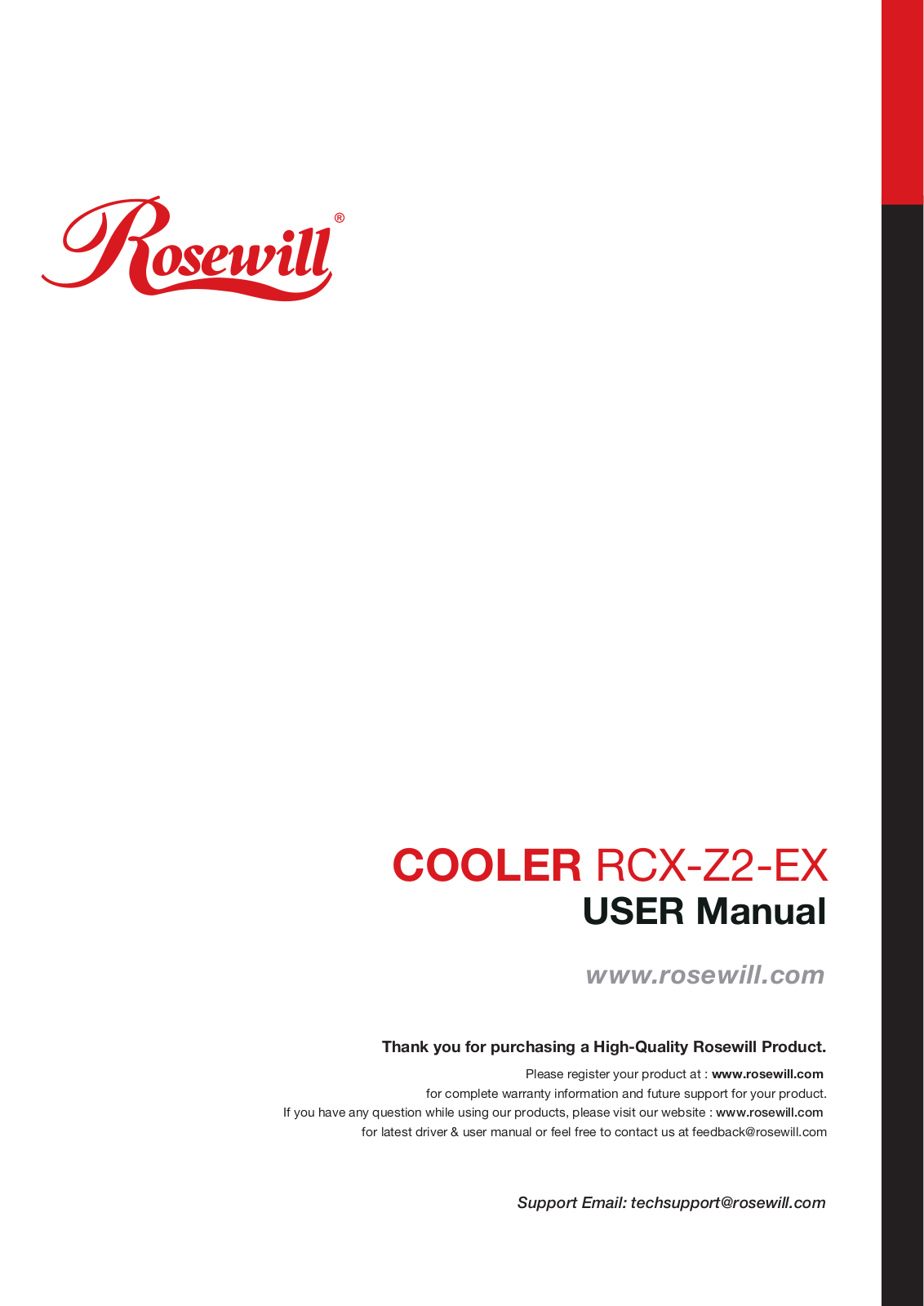 Rosewill RCX-Z2-EX User Manual