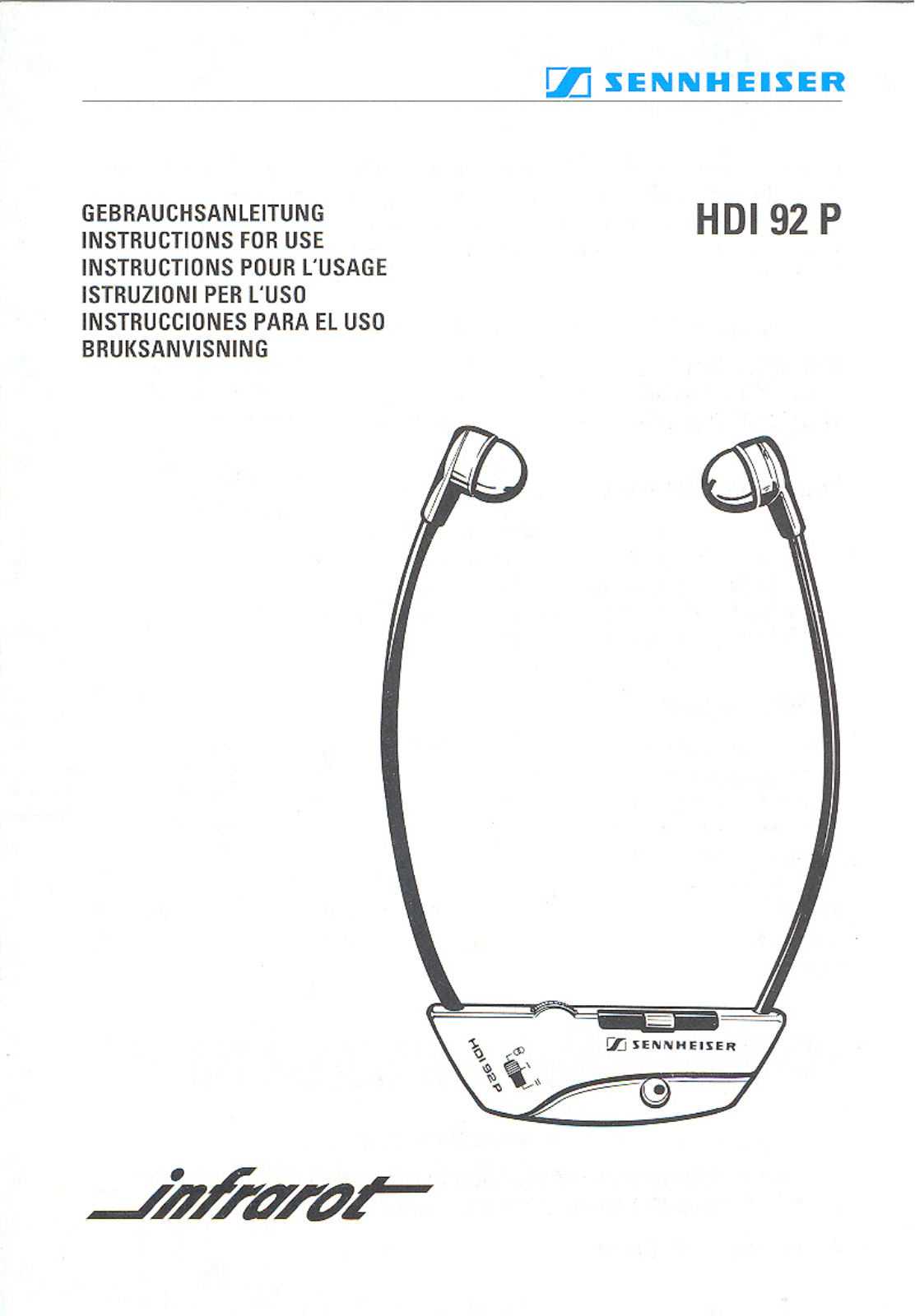 Sennheiser HDI 92 P User Manual