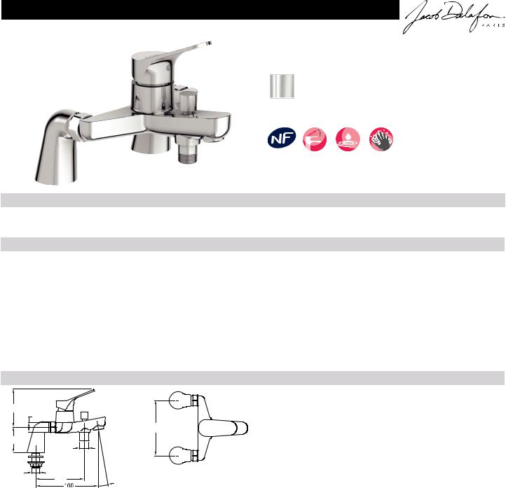 Jacob Delafon BRIVE E75768-CP Datasheet