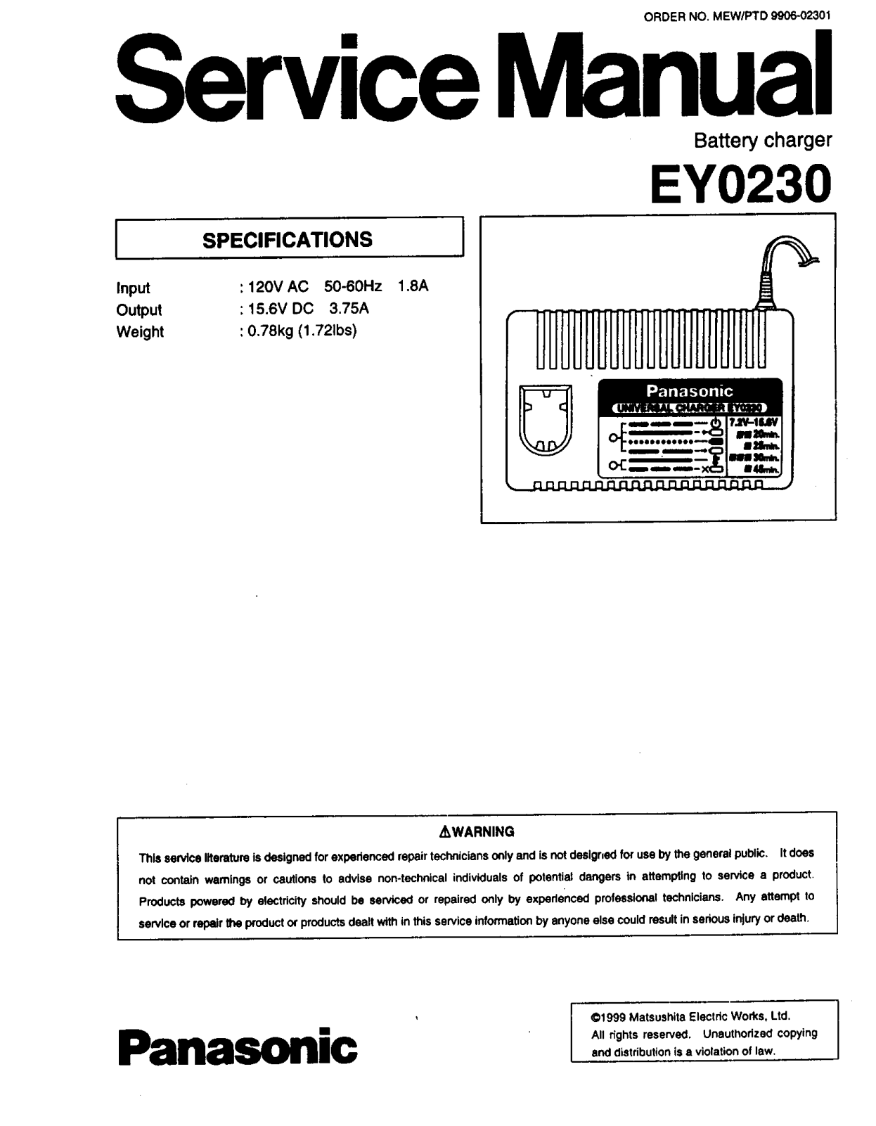 Panasonic EY0230 User Manual