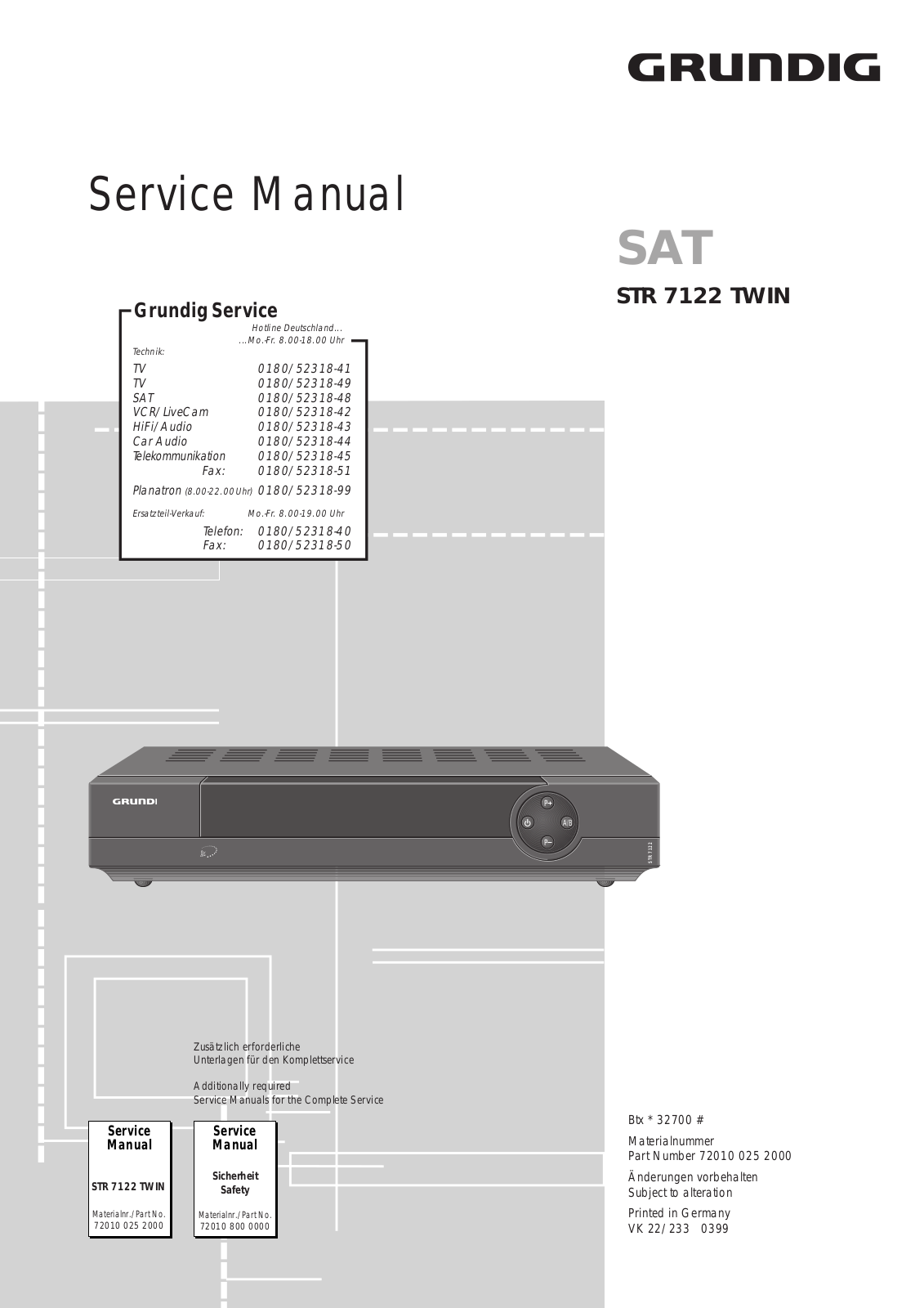 Grundig STR-7122-TWIN Service Manual