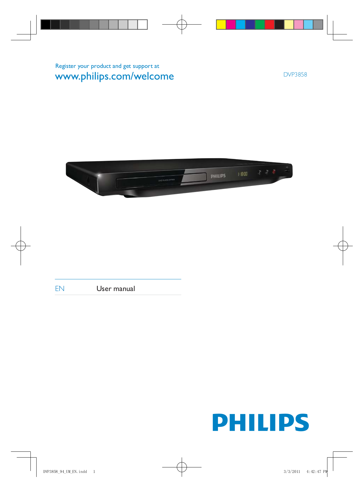 Philips DVP3858 User Manual