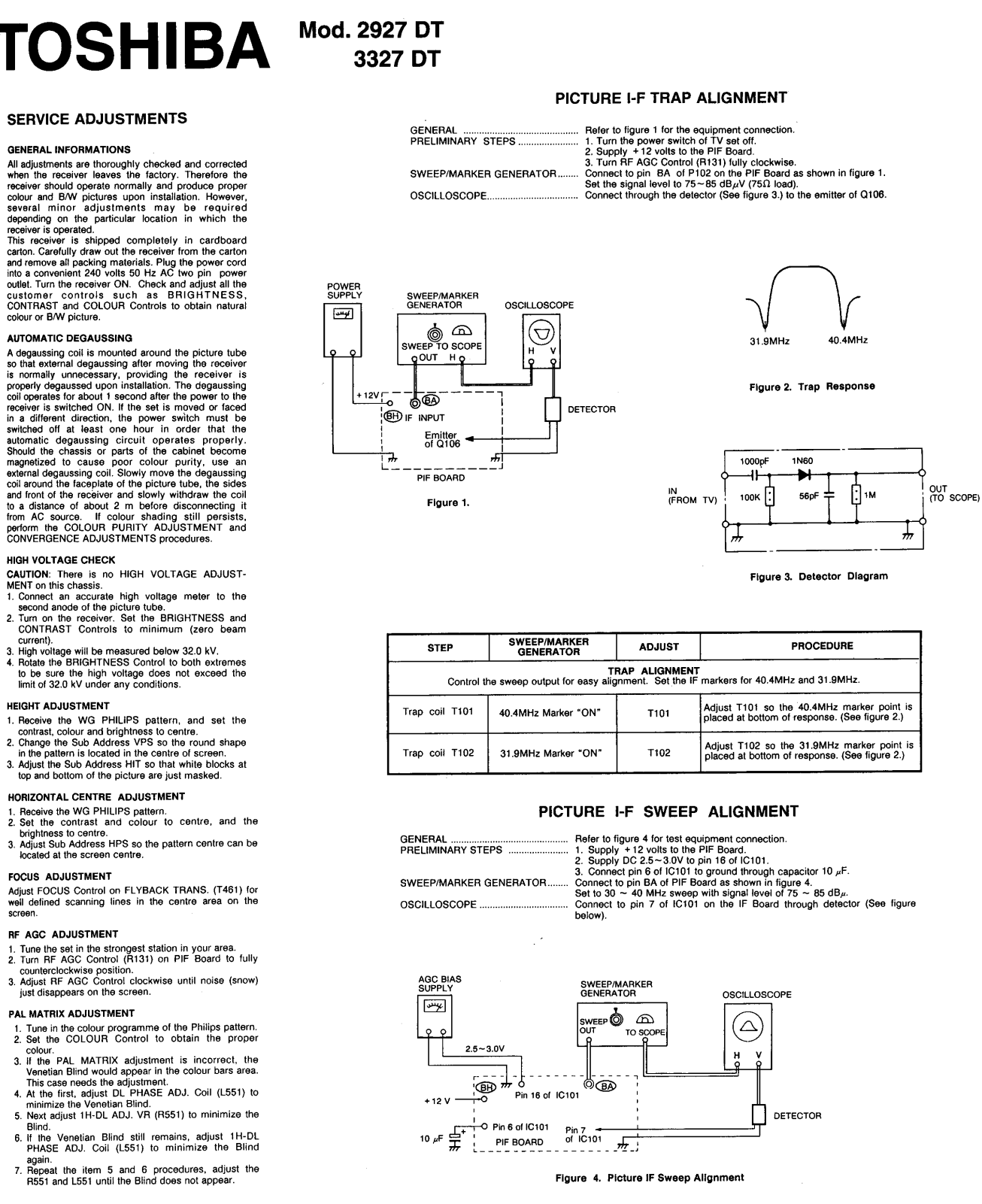 Toshiba 2927DT, 3327DT Service Manual