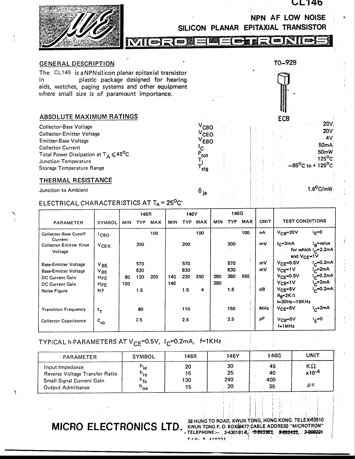 ME CL146 Datasheet