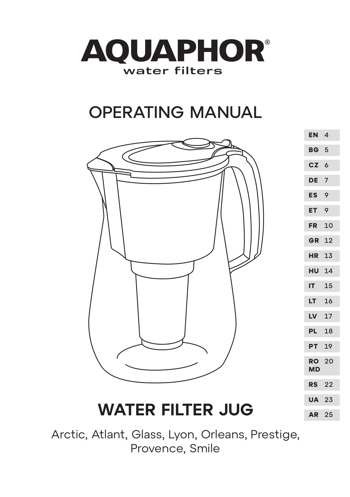 Aquaphor ARCTIC, ATLANT, GLASS, LYON, ORLEANS User guide - ManualMachine.com