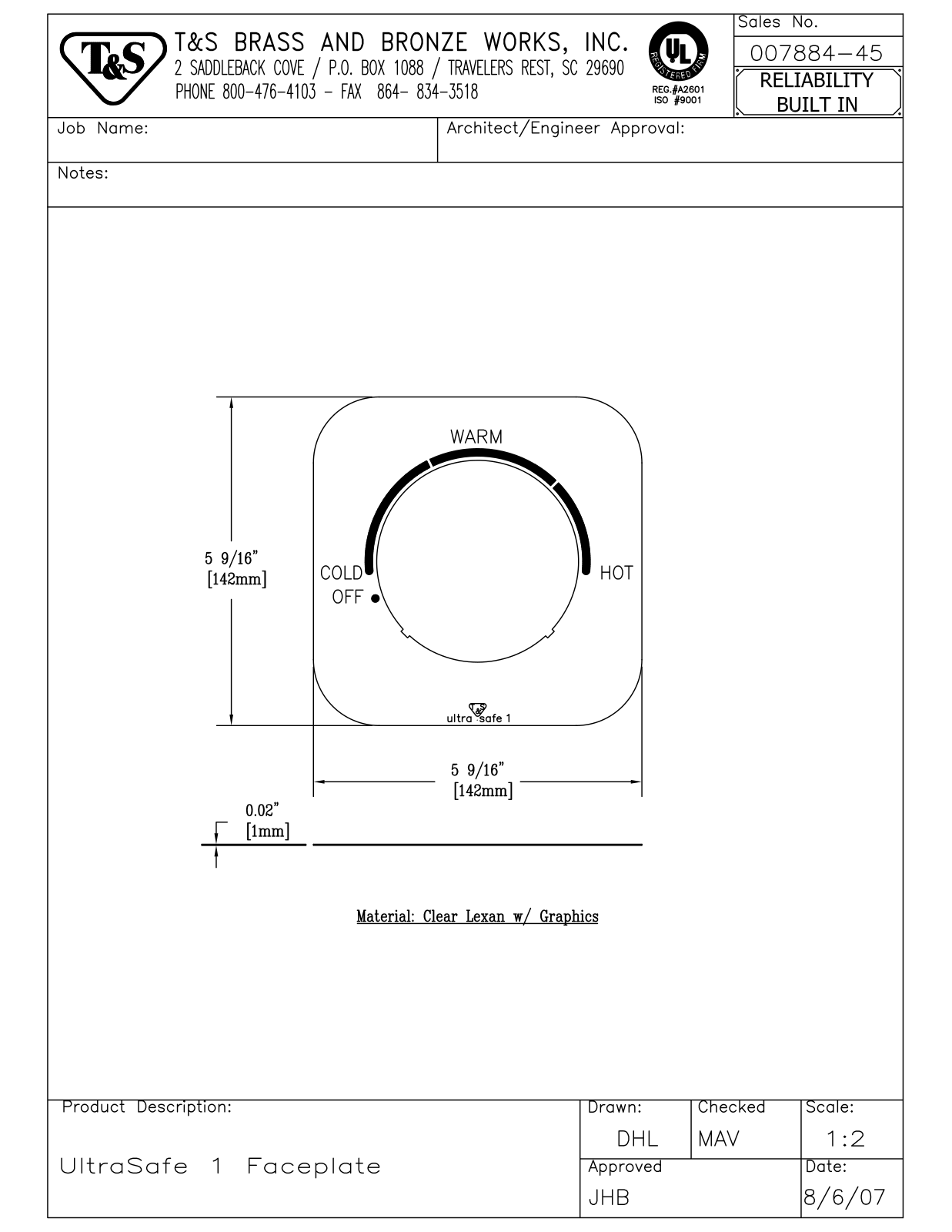 T&S Brass 007884-45 User Manual