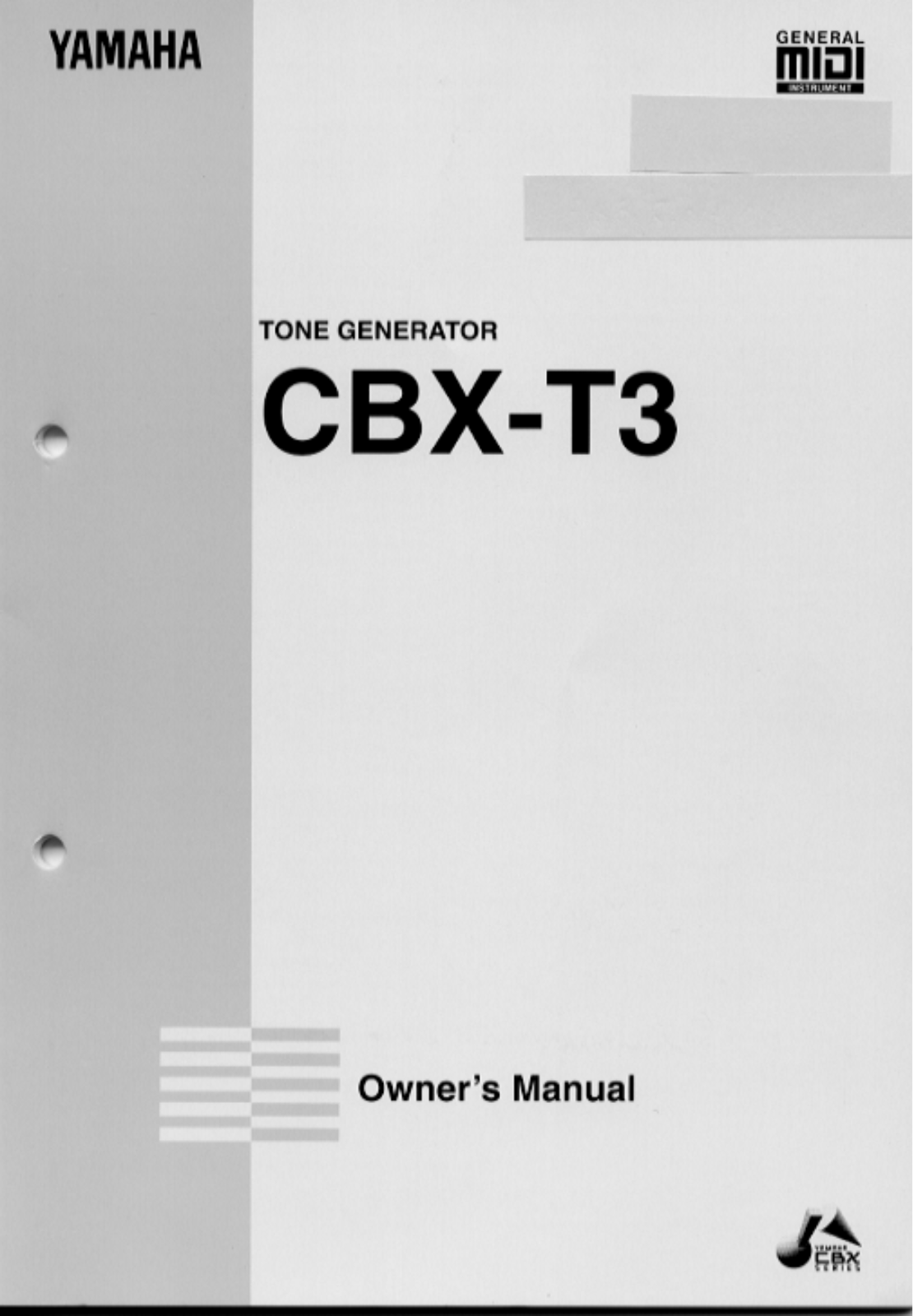 Yamaha CBXT3E, CBXT3 User Manual