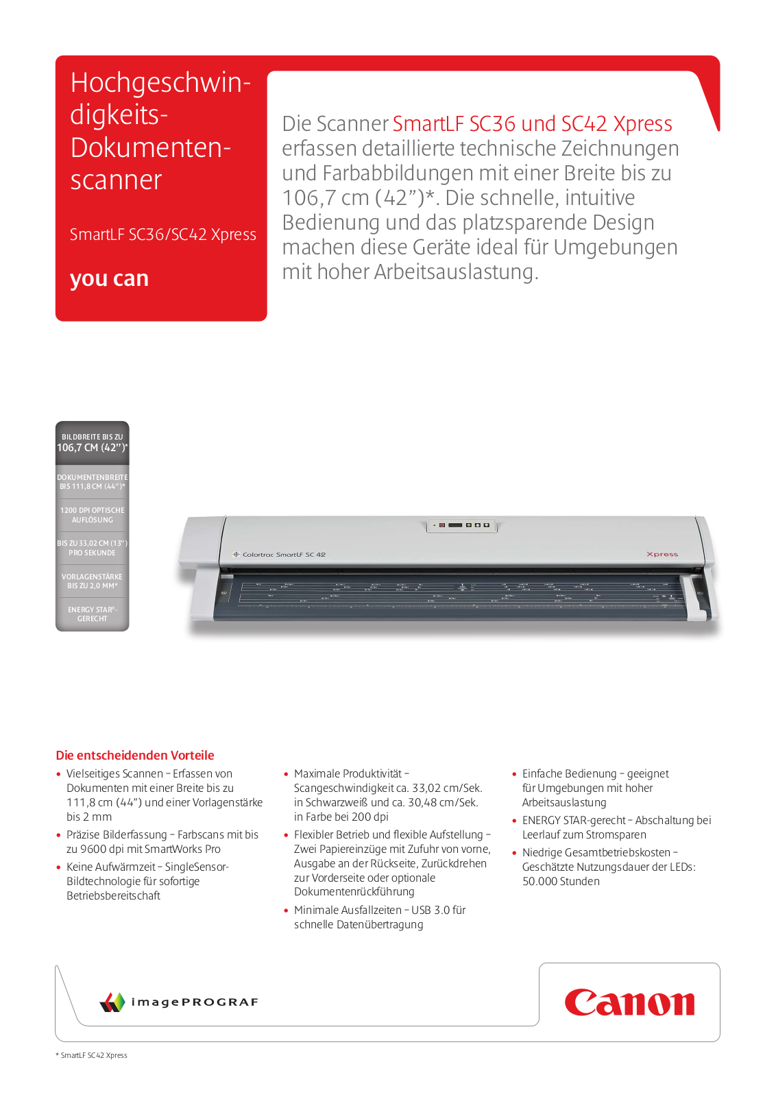 Canon SMARTLF SC36 XPRESS, SMARTLF  SC42 XPRESS BROCHURE