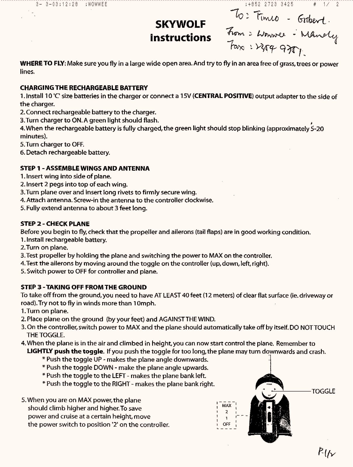 WowWee Group 51605 Users Manual