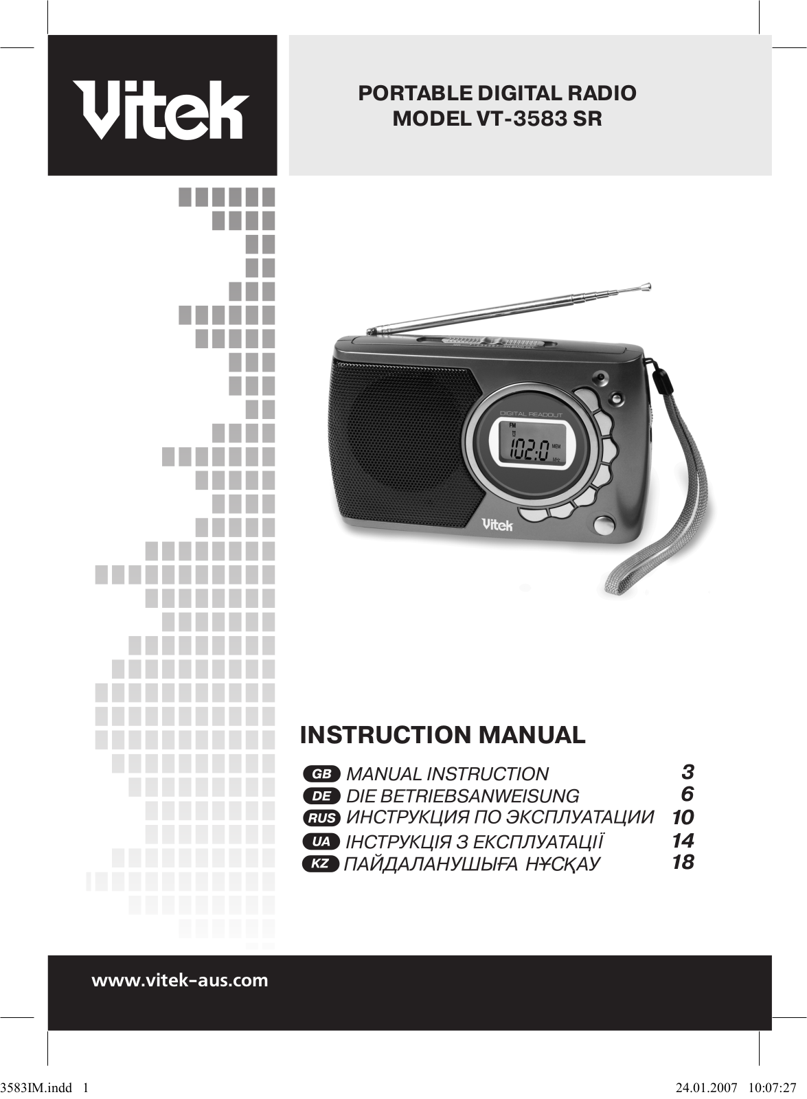 VITEK VT-3583 SR User Manual