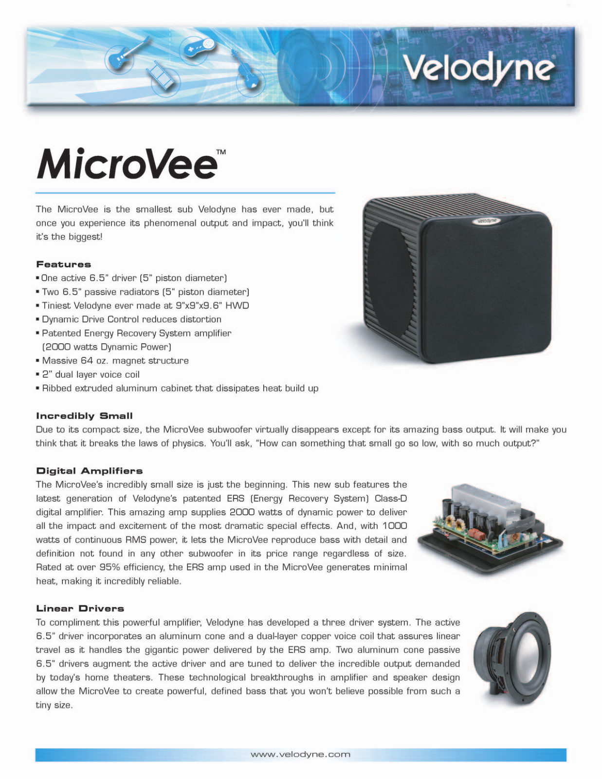 Velodyne Acoustics MicroVee Brochure