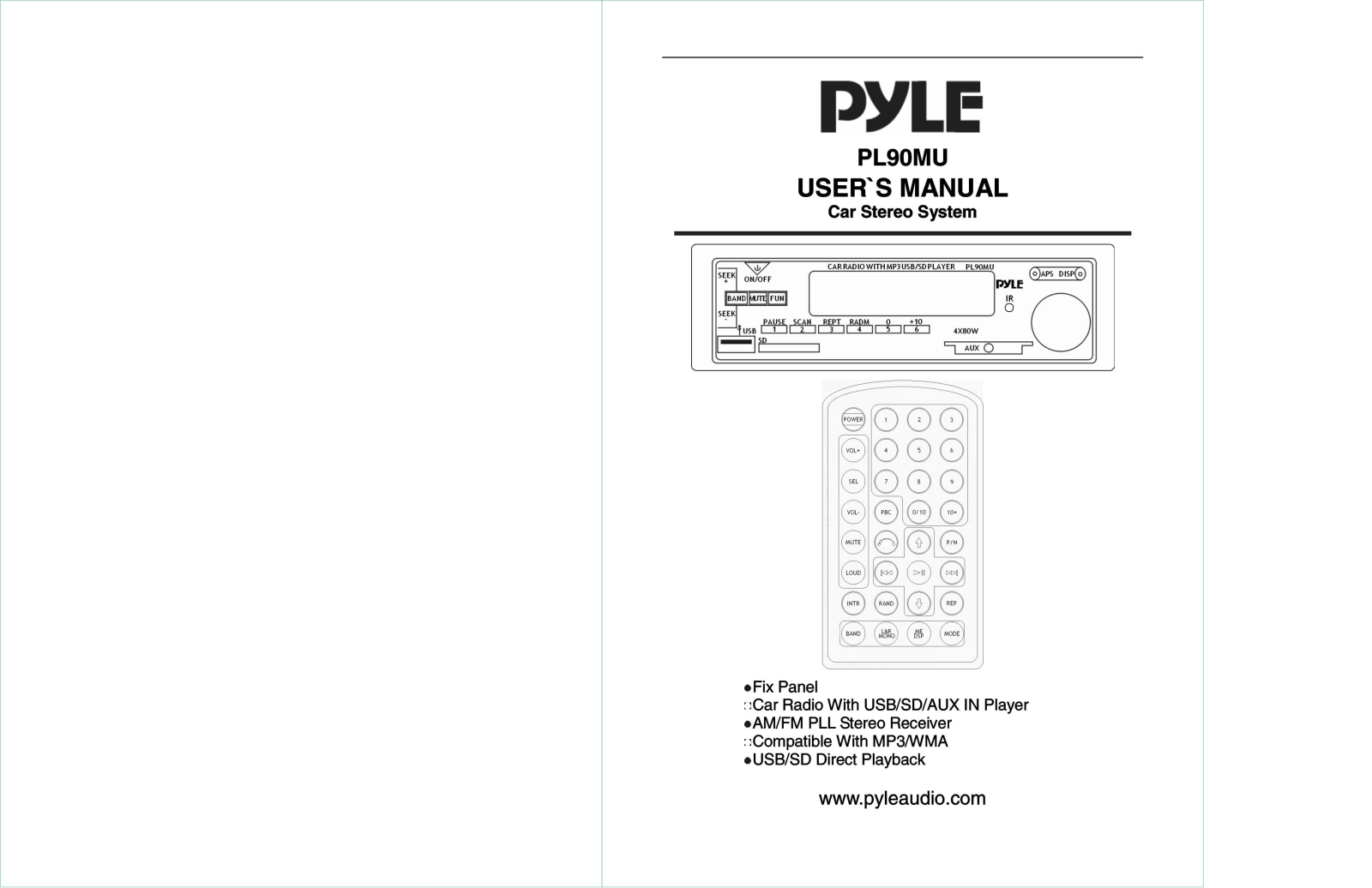 PYLE Audio PL90MU User Manual