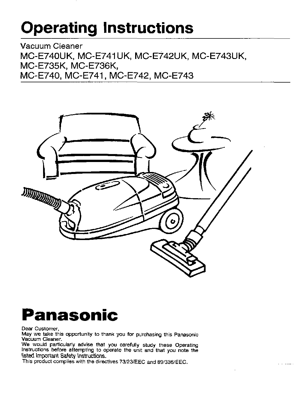 Panasonic MC-E740, MC-E743, MC-E735K, MC-E736K, MC-E742 User Manual