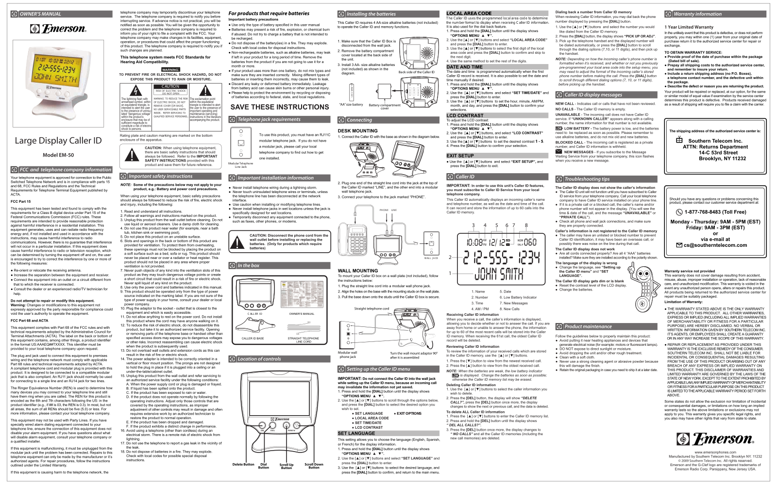 Emerson EM-50 User Manual