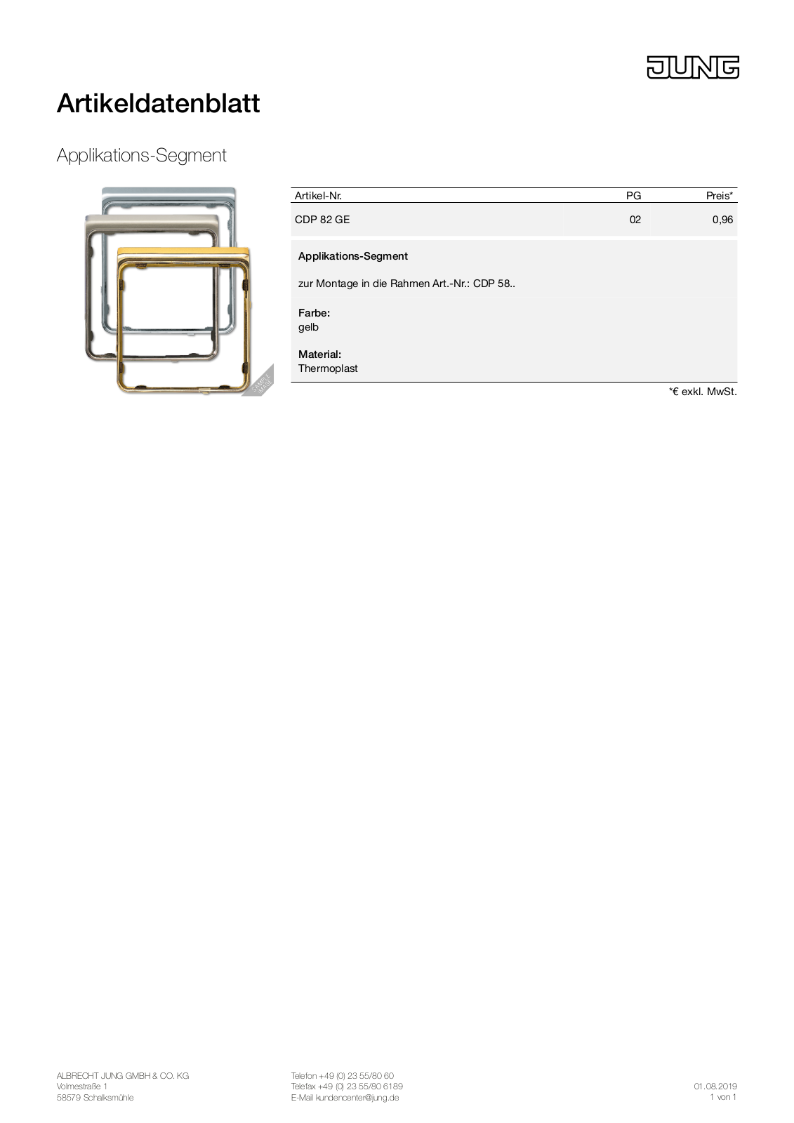 Jung CDP 82 GE User Manual