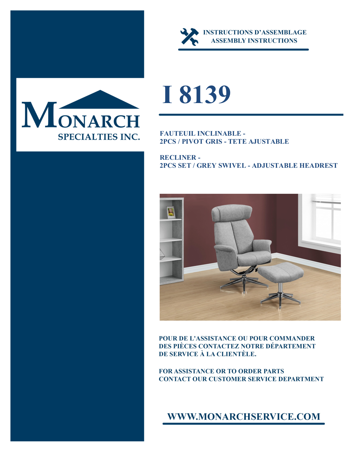 Monarch I8139 Assembly Guide