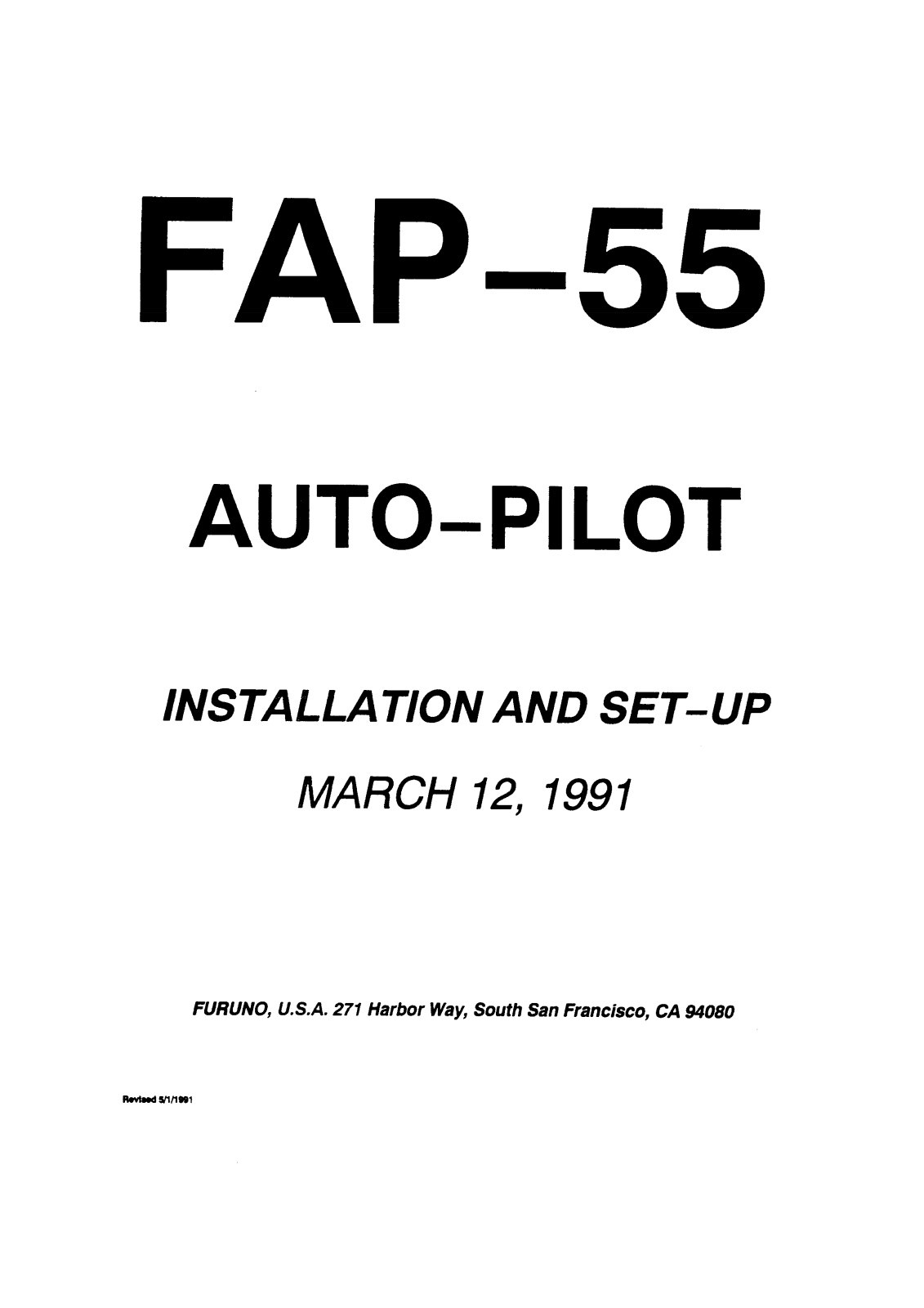 Furuno FAP-55 User Manual