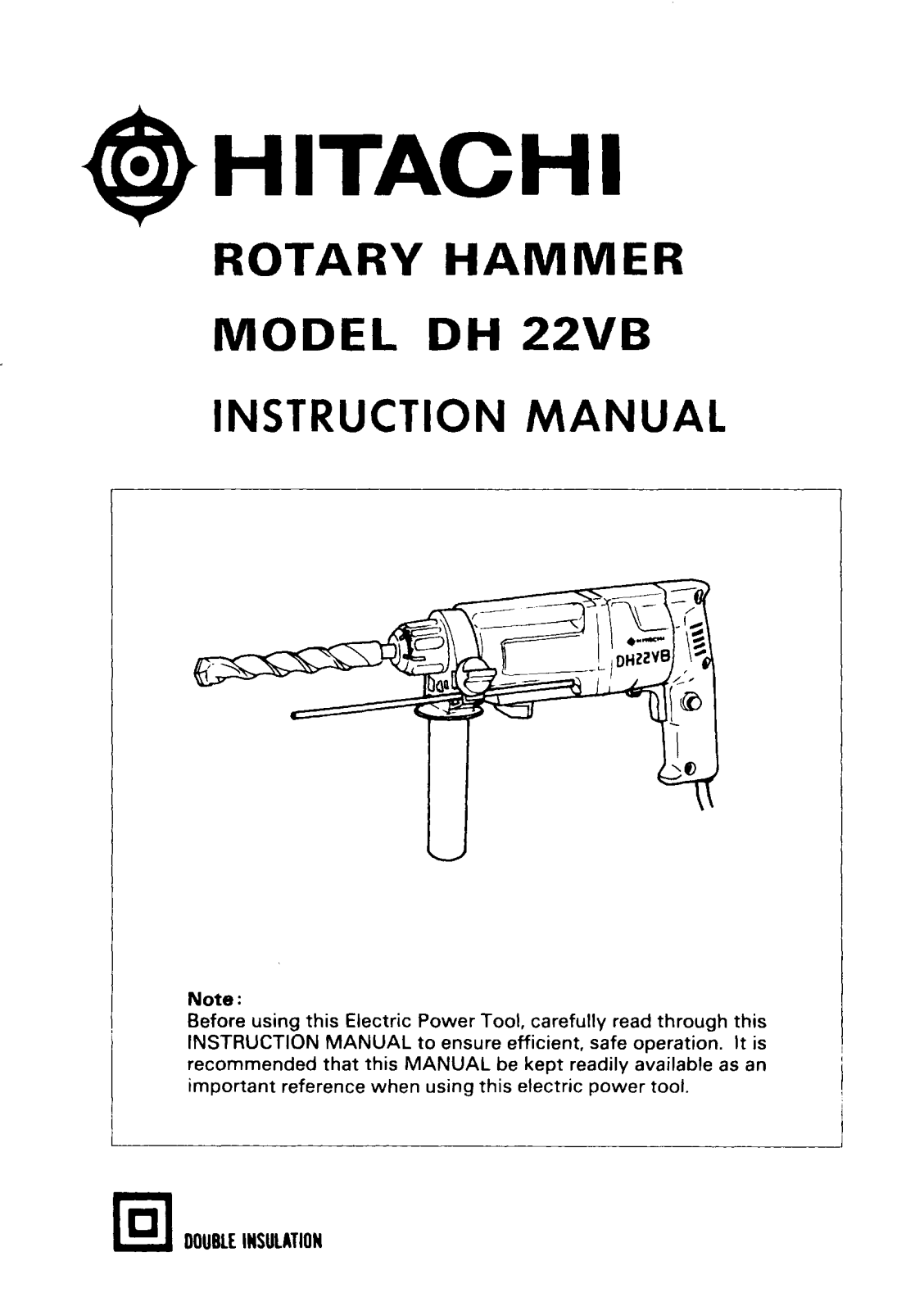 Hitachi DH22VB User Manual