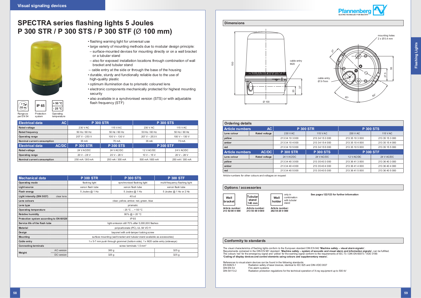 Pfannenberg P 300 STR, P 300 STS, P 300 STF Catalog Page