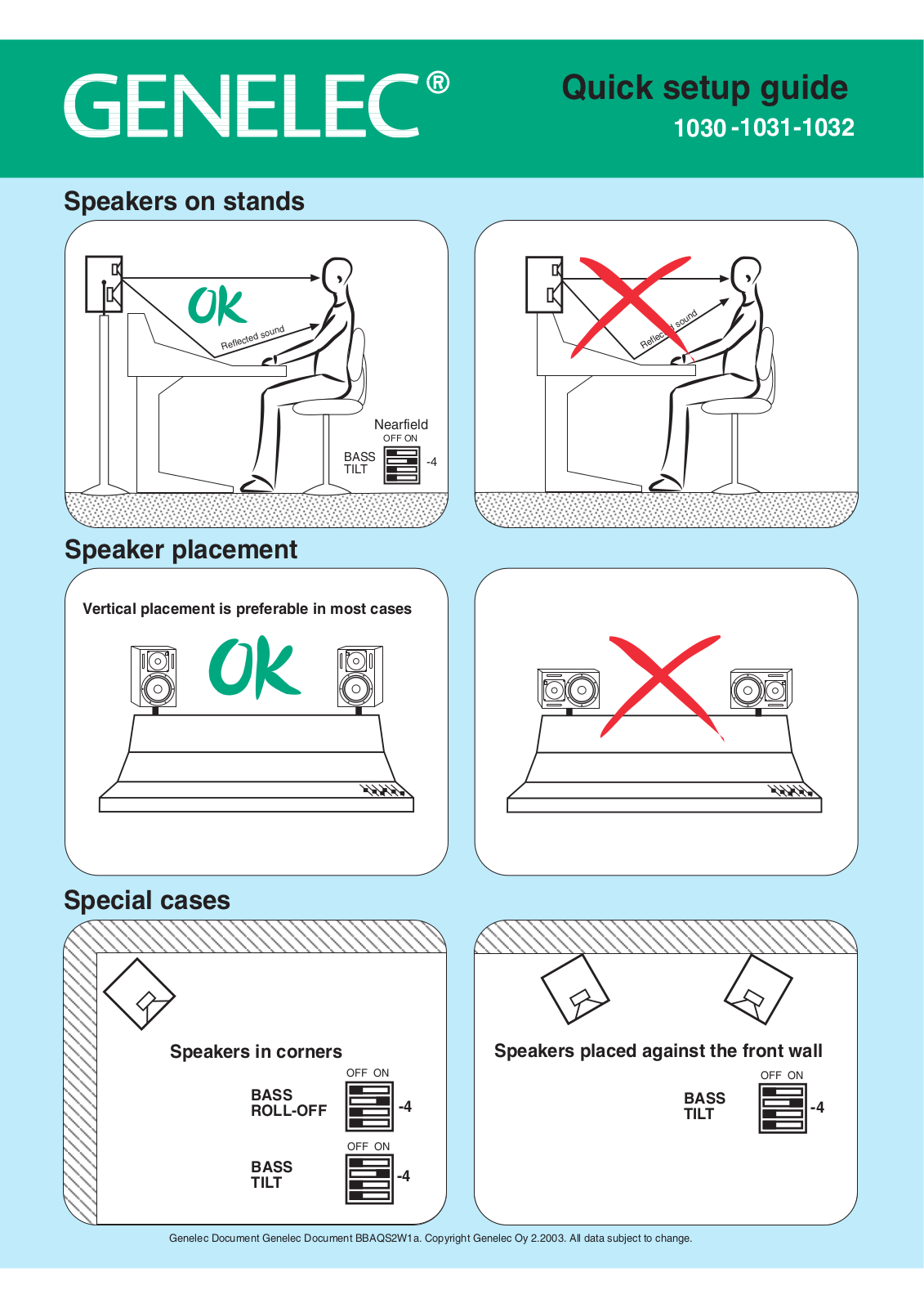 Genelec 1030 Owners manual