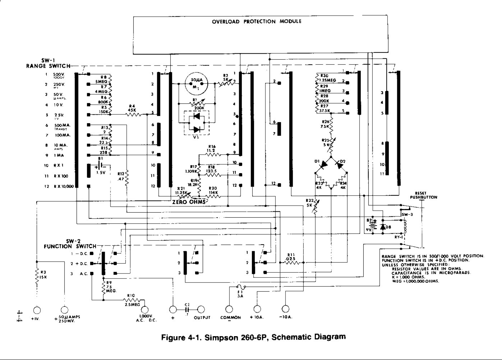 Simpson 260 6p, 2606pm schematic