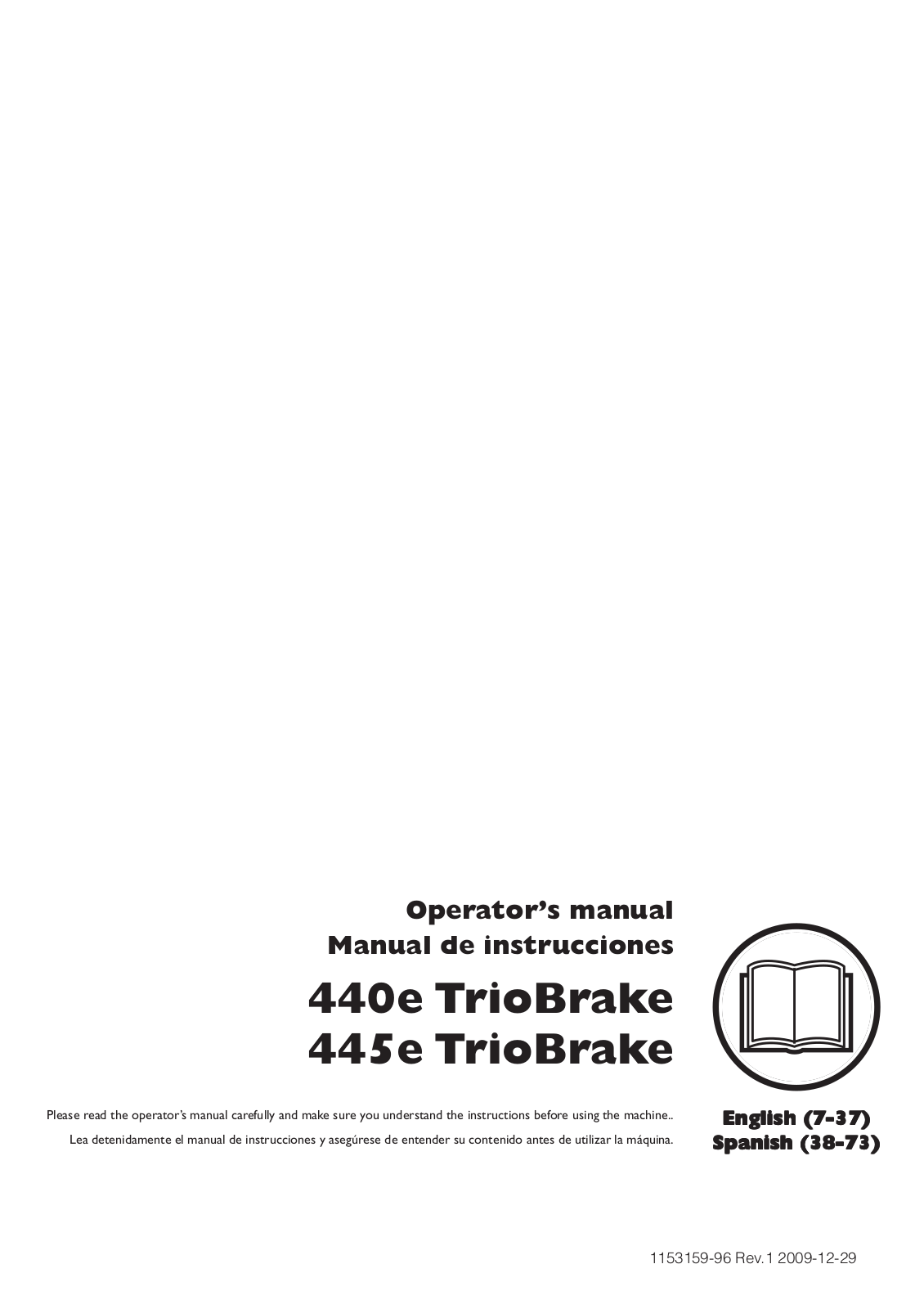 Husqvarna 440 E TRIOBRAKE, 445 E TRIOBRAKE User Manual