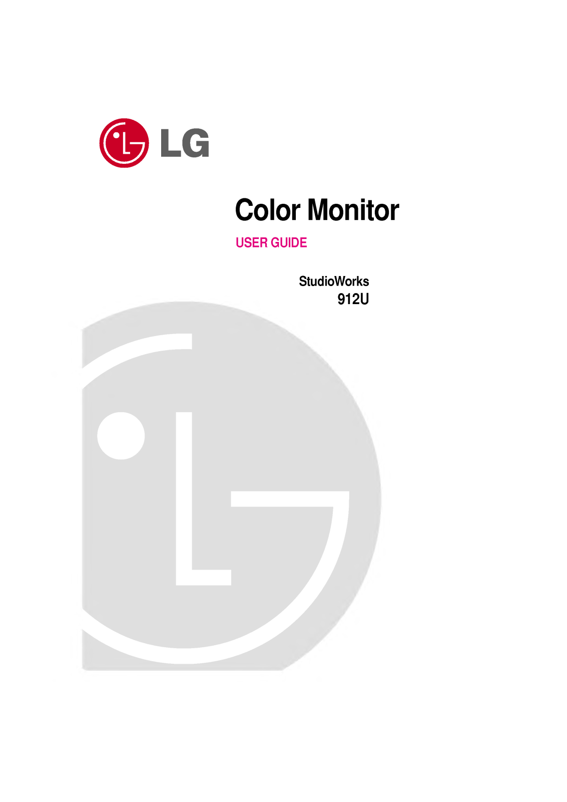 LG STUDIOWORKS 912U-SB912BU User Manual