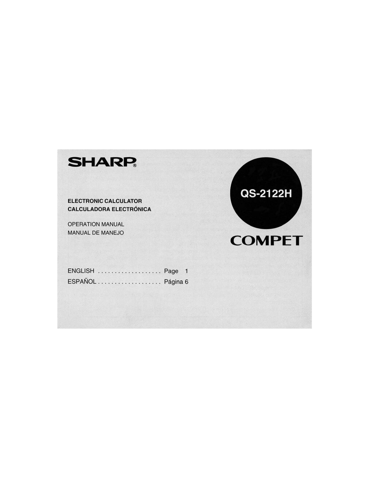 Sharp QS2122H User Manual