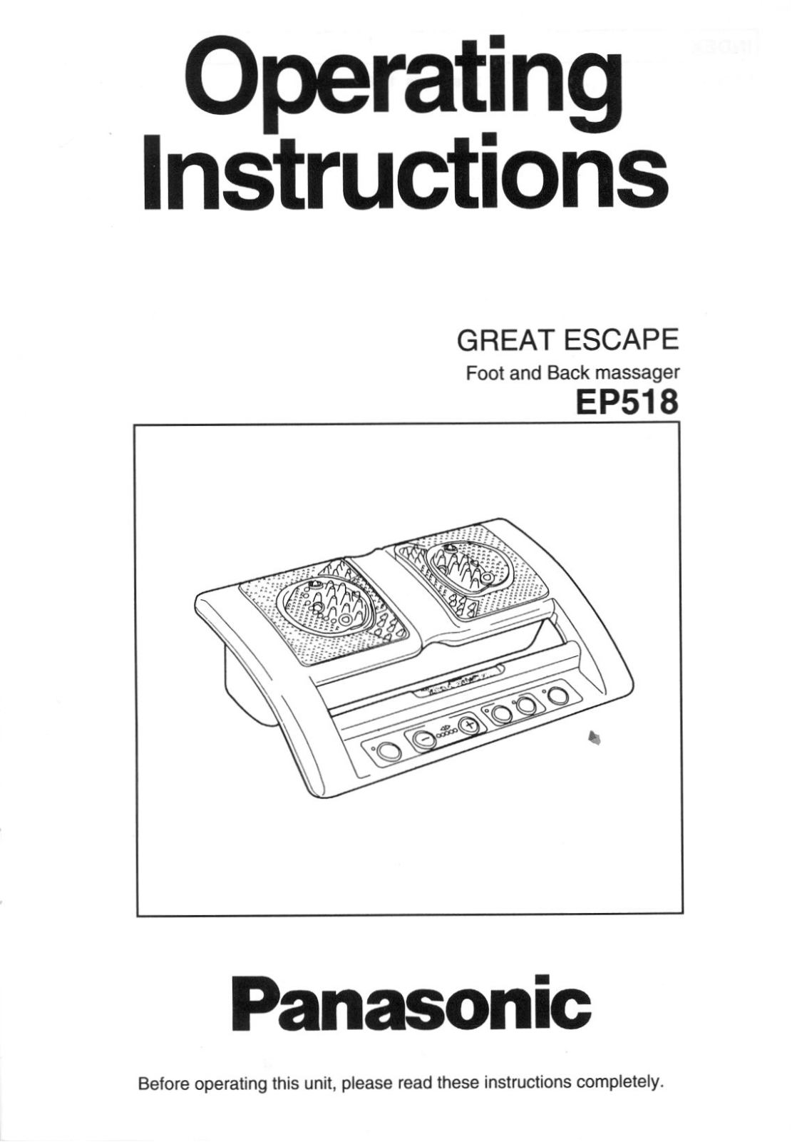Panasonic EP-518 User Manual