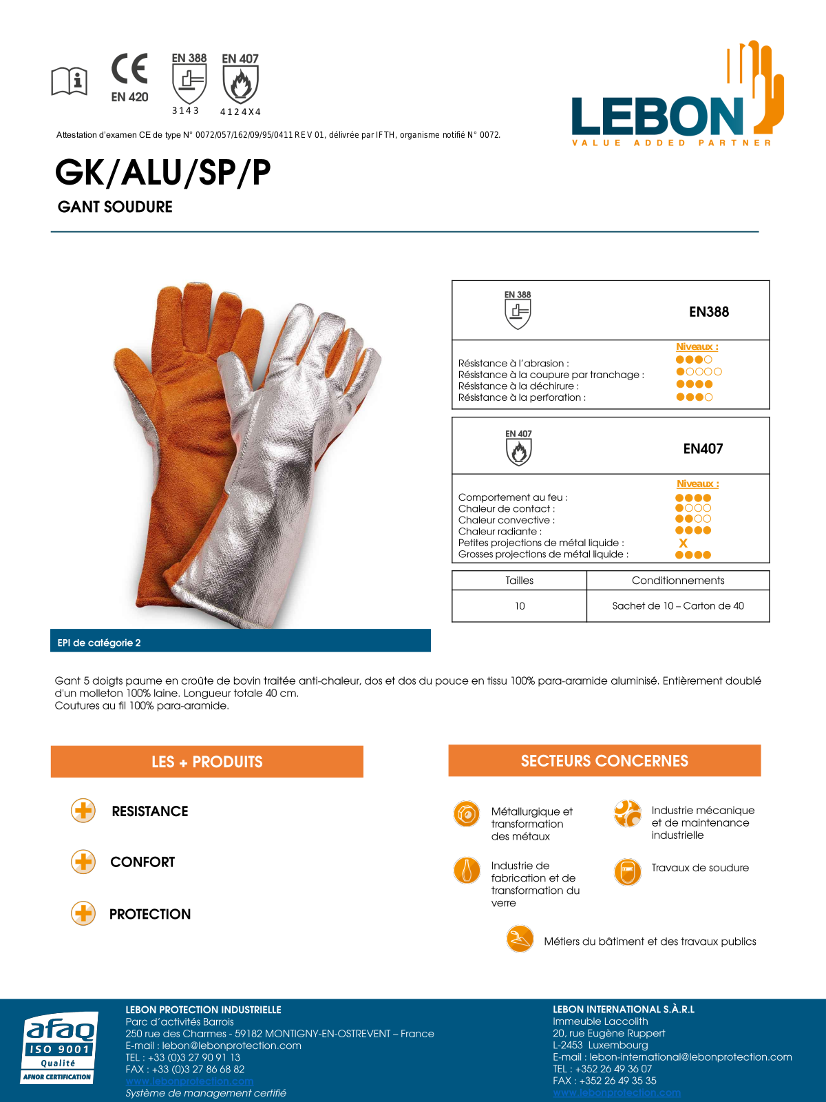 Lebon GK/ALU/SP/P Specification - ManualMachine.com