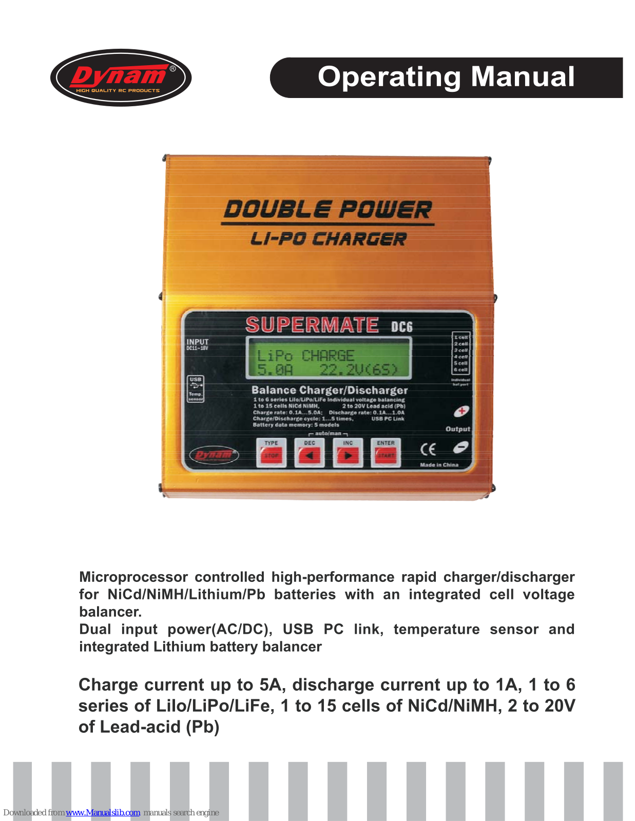 Dynam Supermate DC6 Operating Manual