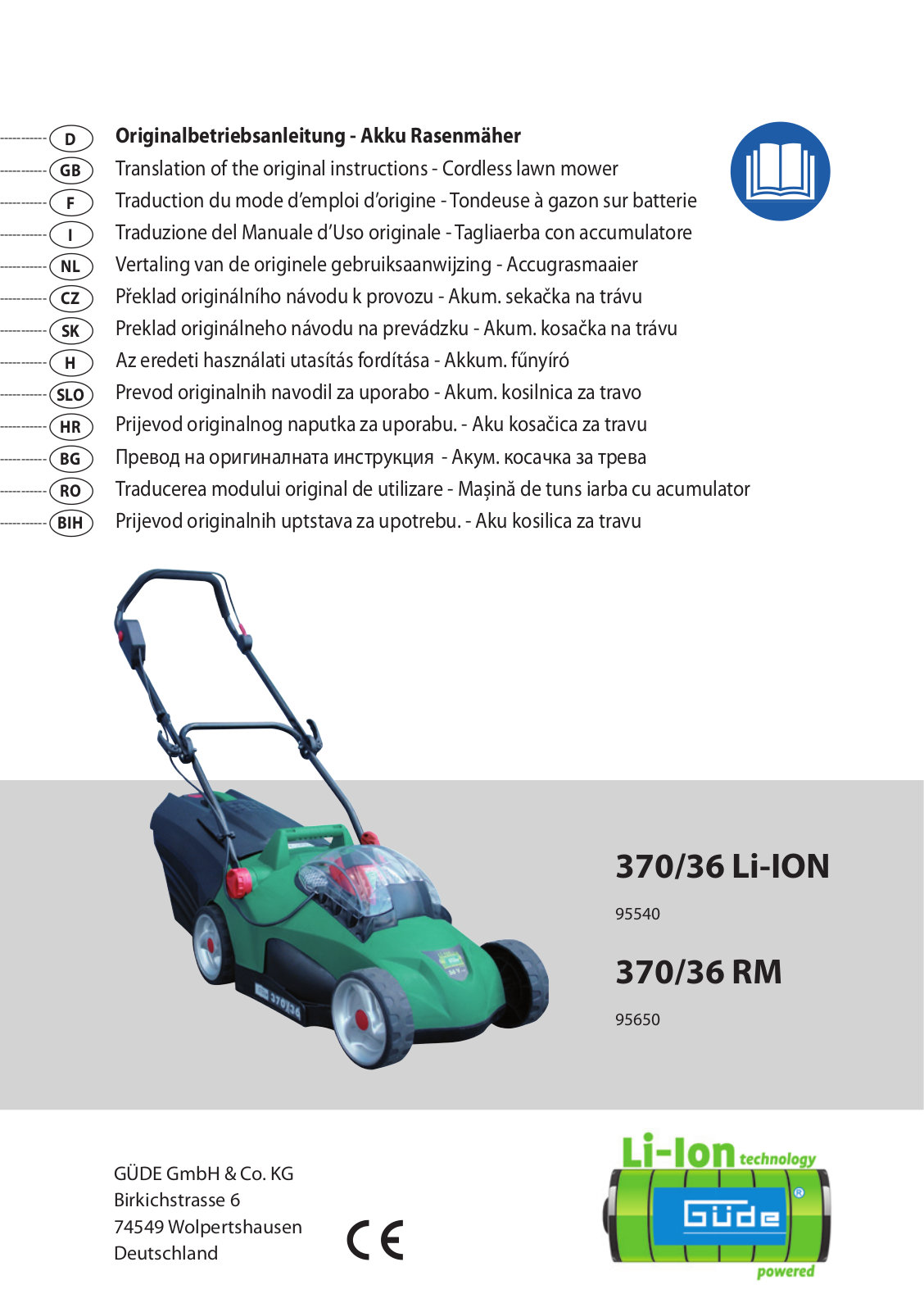 Güde 370-36 RM User Manual