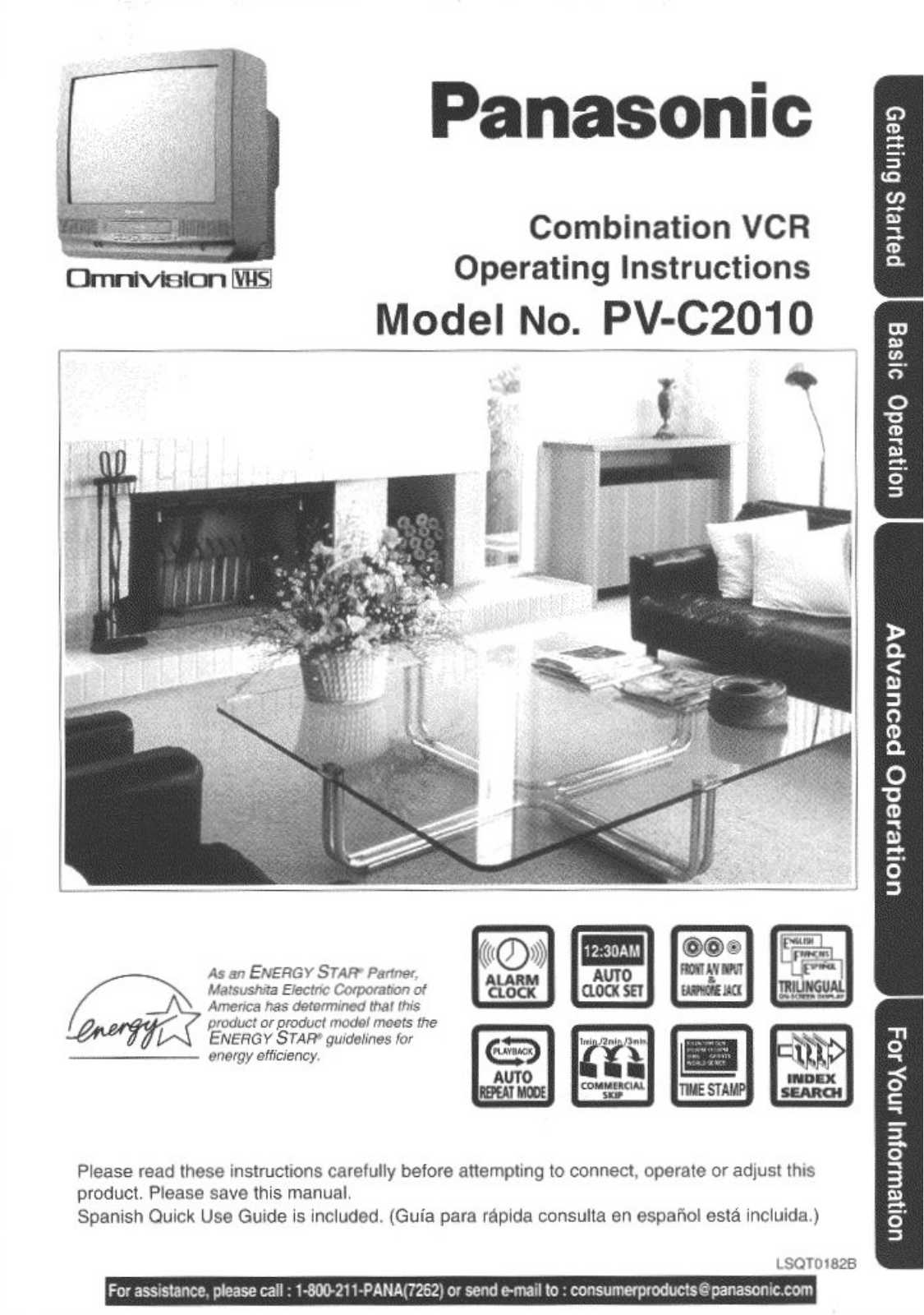 Panasonic PV-C2010 User Manual