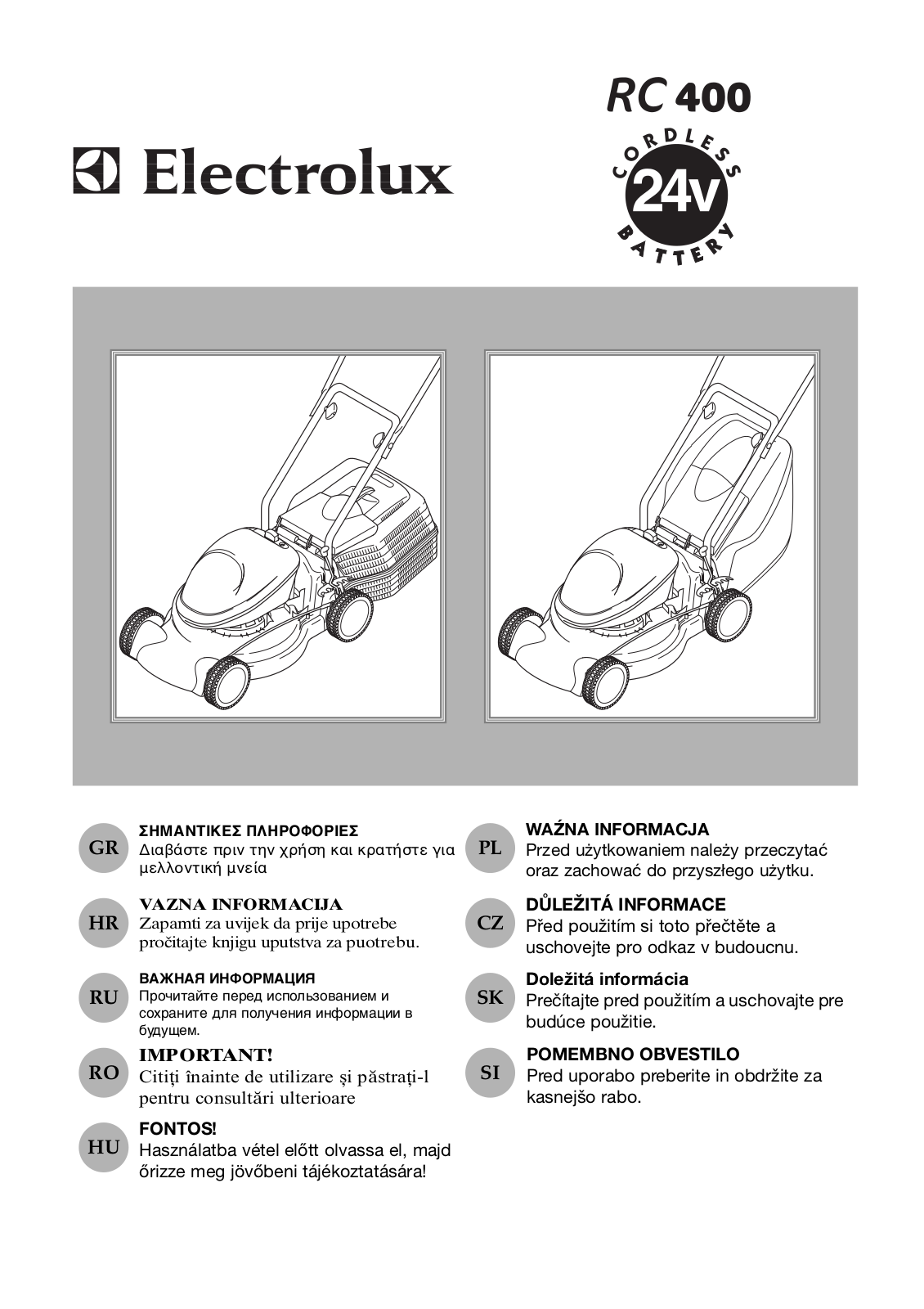 Electrolux RC 400 User Manual