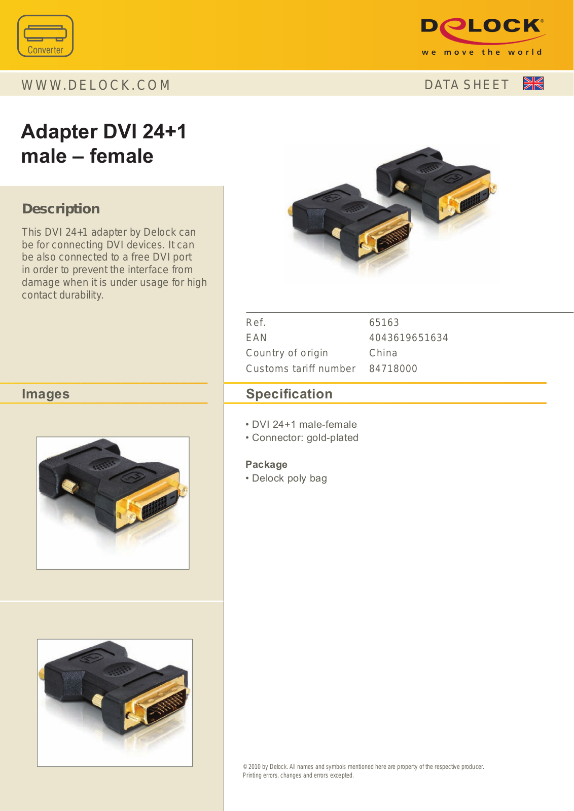 DeLOCK 65163 User Manual