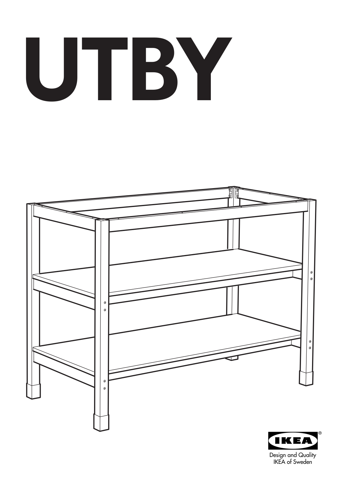 IKEA UTBY SHELVING UNIT 47X24X35 Assembly Instruction