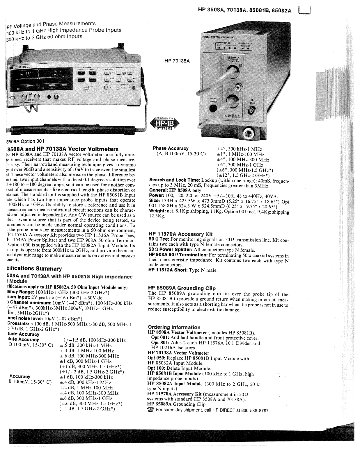 Agilent 85082A Data Sheet