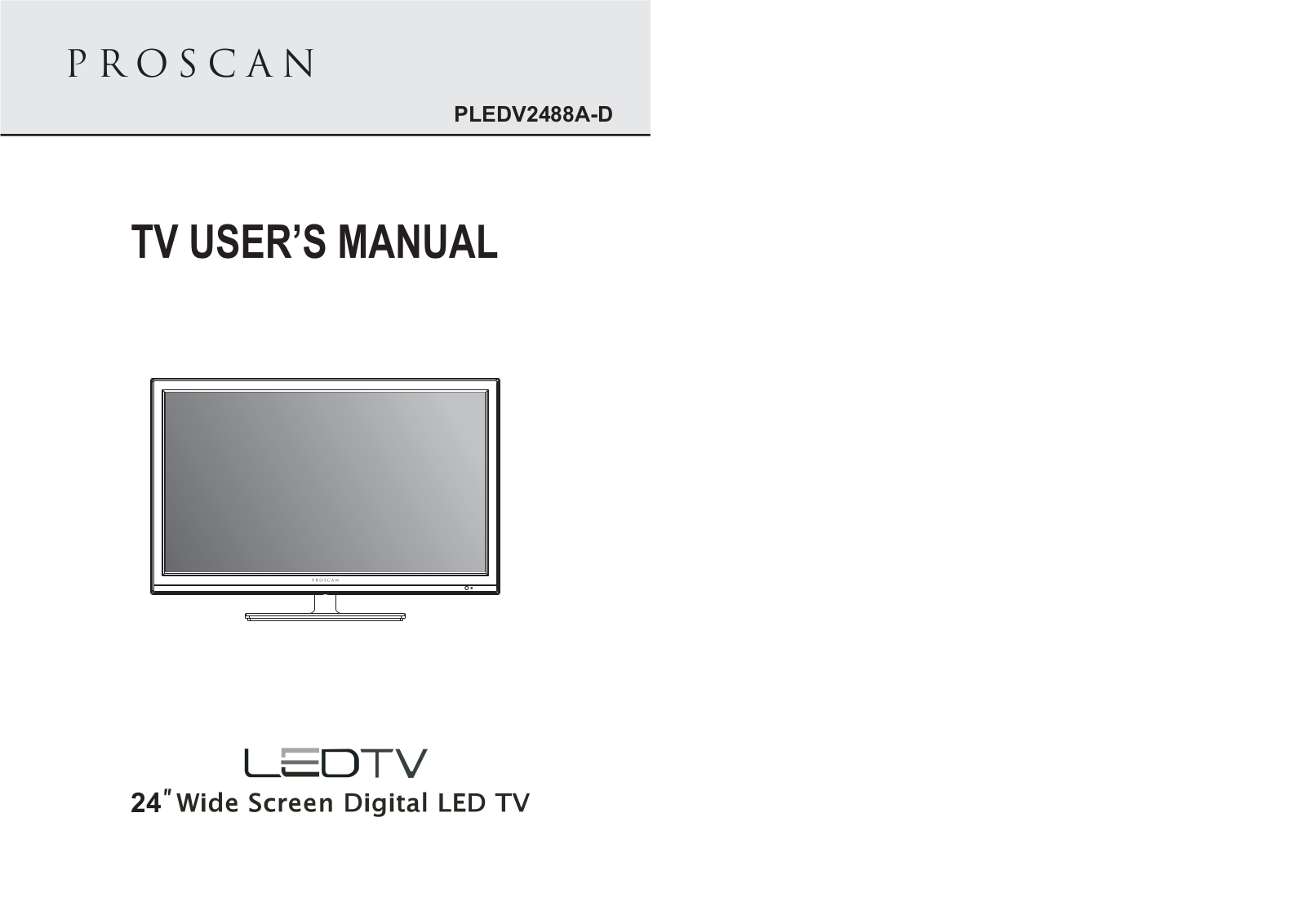 Curtis PLEDV2488A-D User Manual