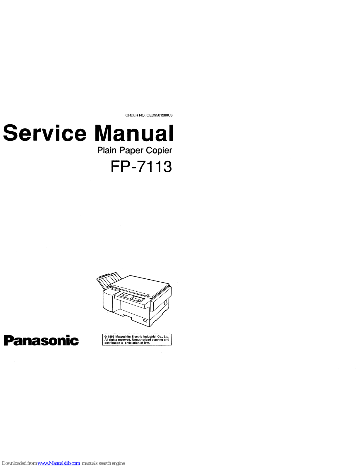 Panasonic FP-7113 User Manual