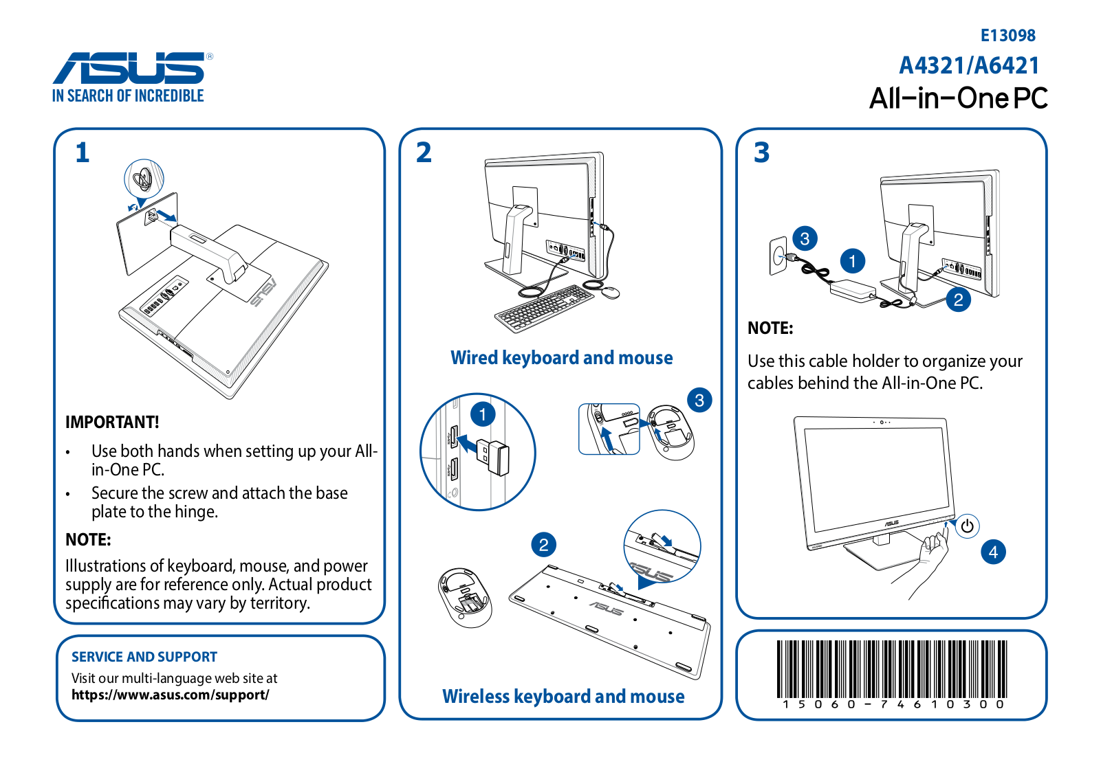 Asus A4321, A6421 Quick Installation Guide