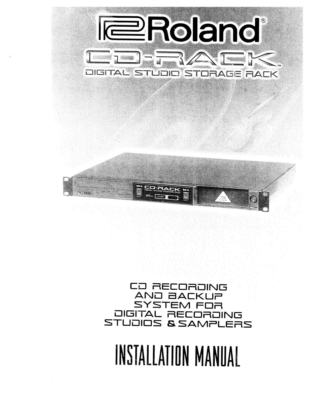 Roland Corporation CD-RACK Owner's Manual