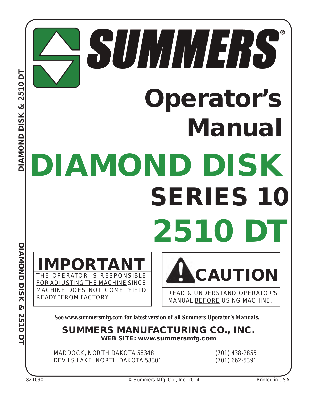 Summers 2510 DT User Manual